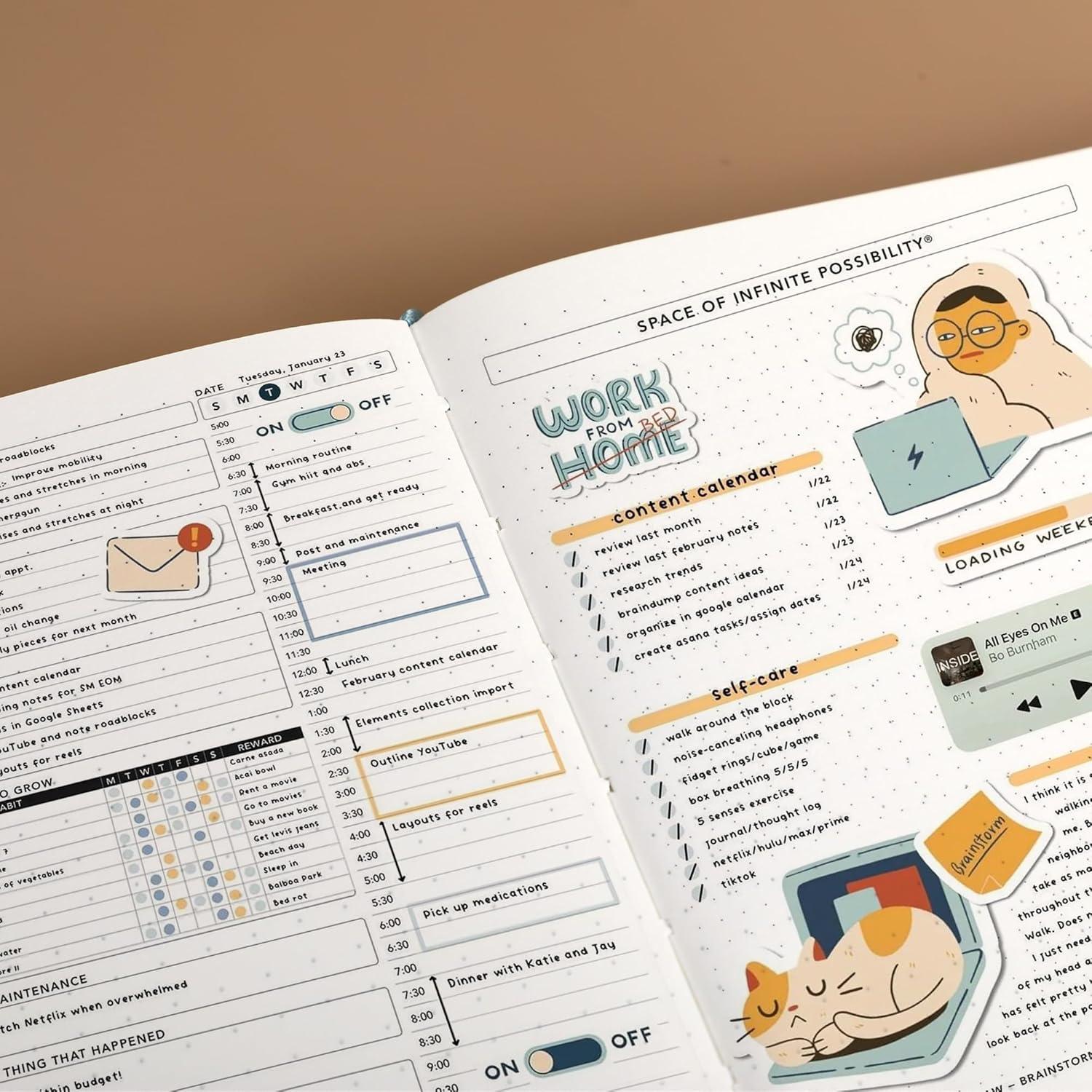 Cuaderno de Puntos A5 CAGIE 320 Páginas 100 GSM Tapa Dura Negro