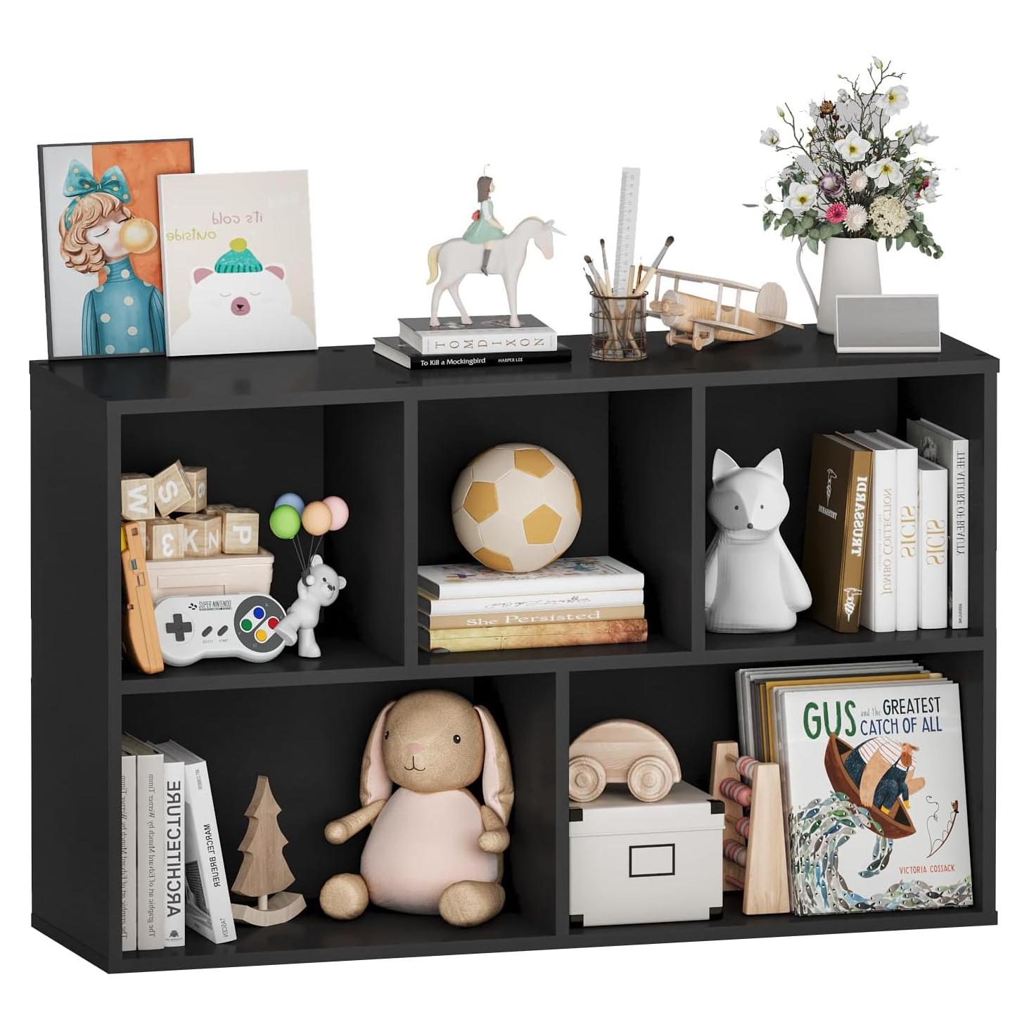 Estante de Almacenamiento Montessori VPSMAT 5 Cubos Negro