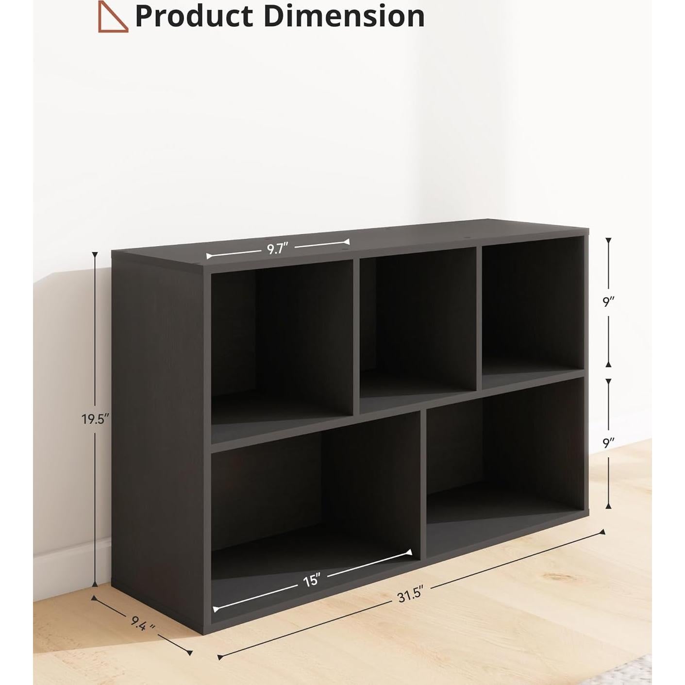 Estante de Almacenamiento Montessori VPSMAT 5 Cubos Negro