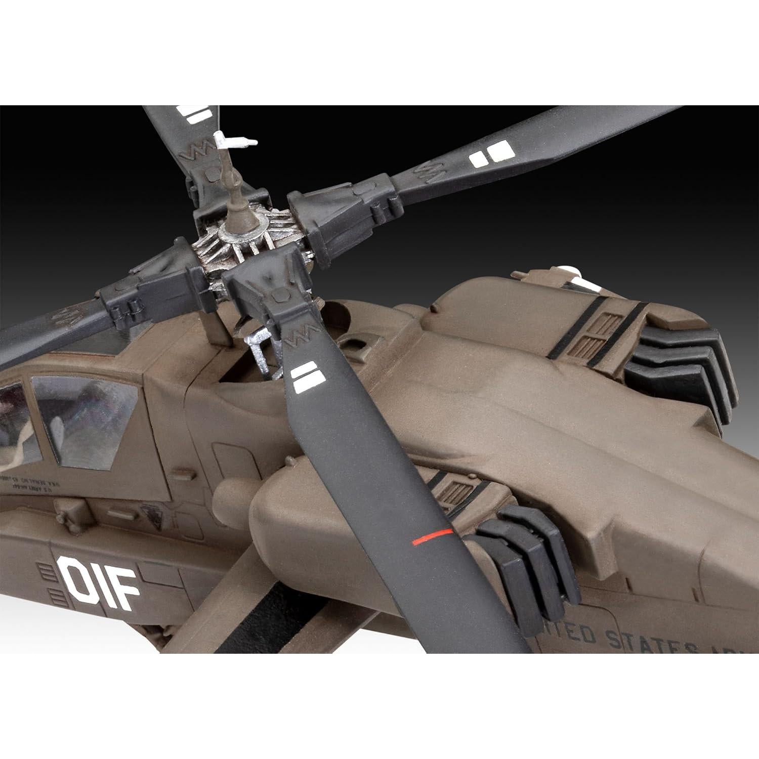 Revell Kit de Modelo AH-64A Apache 1:72 Plástico Sin Pintar