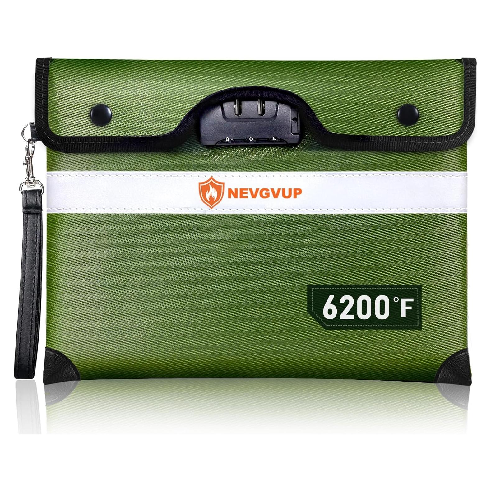 Bolsa Ignífuga NEVGVUP A5 con Cerradura y Resistencia al Agua