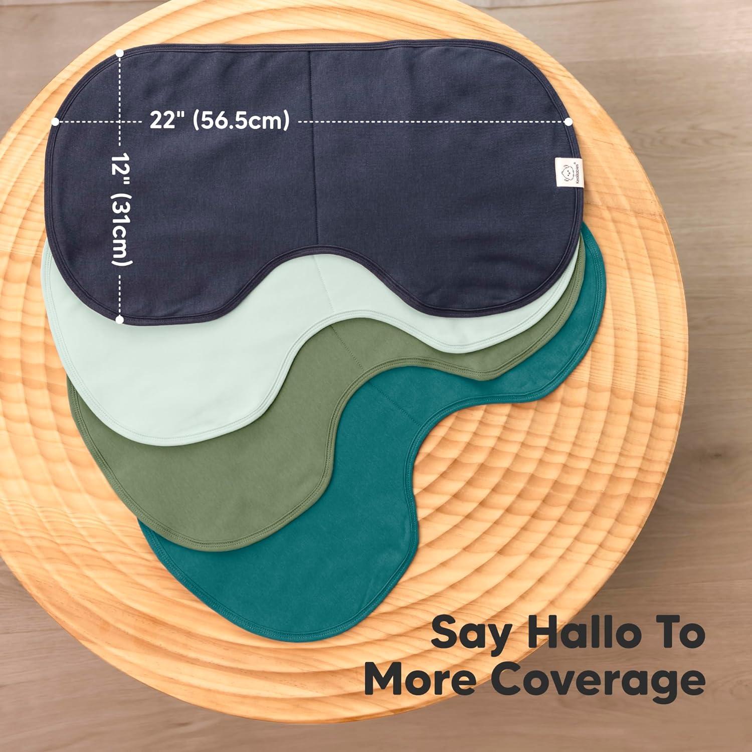 Paquete de 4 Paños de Eructo KeaBabies Algodón Orgánico 56x30.5cm