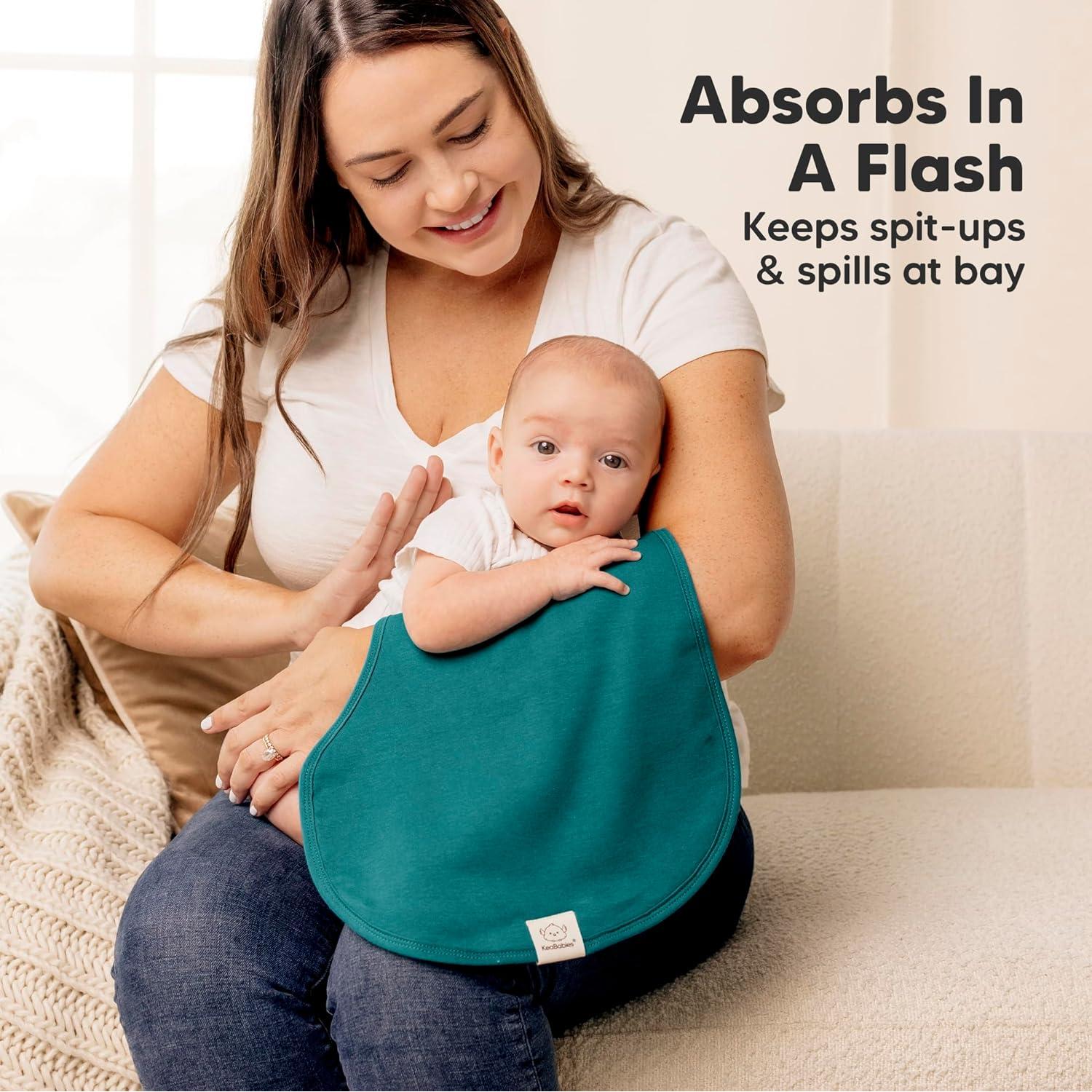 Paquete de 4 Paños de Eructo KeaBabies Algodón Orgánico 56x30.5cm