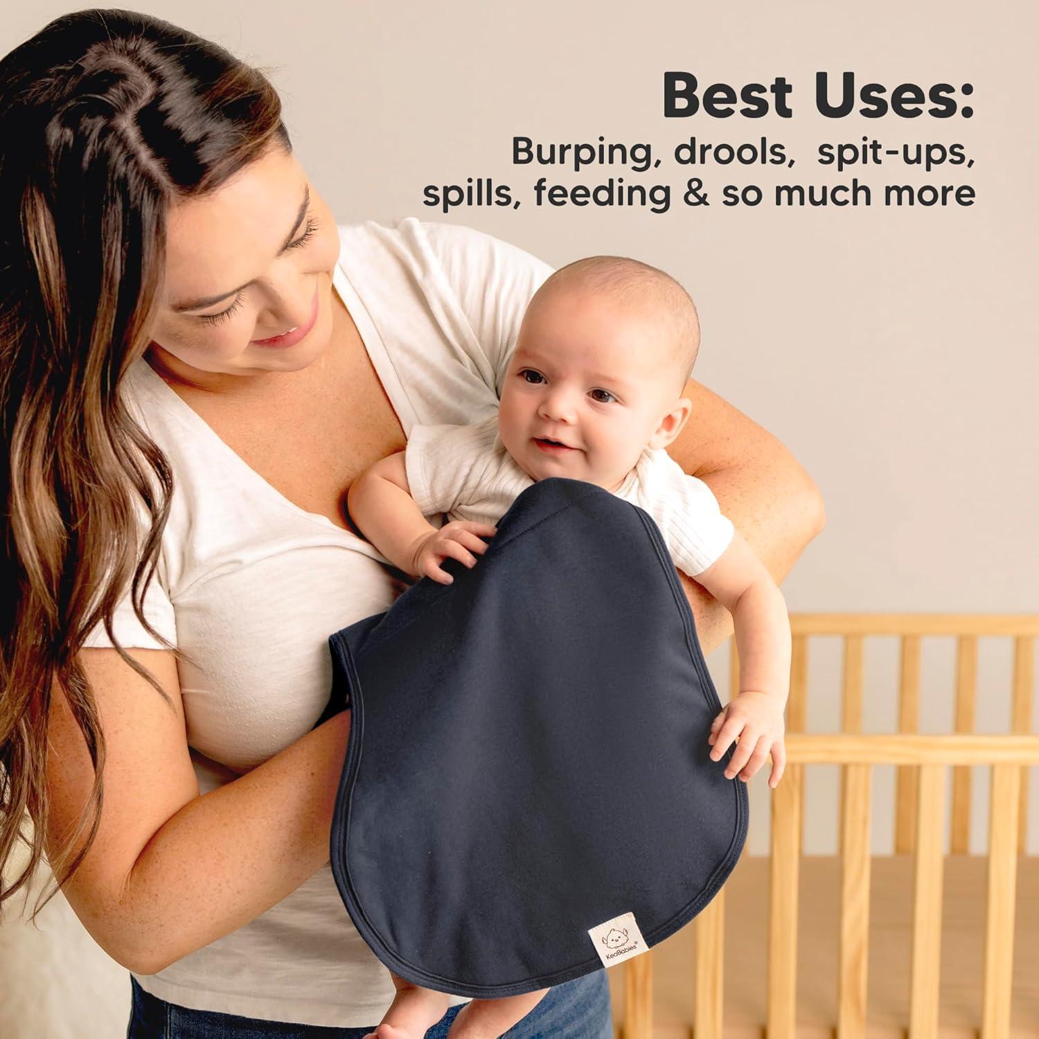 Paquete de 4 Paños de Eructo KeaBabies Algodón Orgánico 56x30.5cm