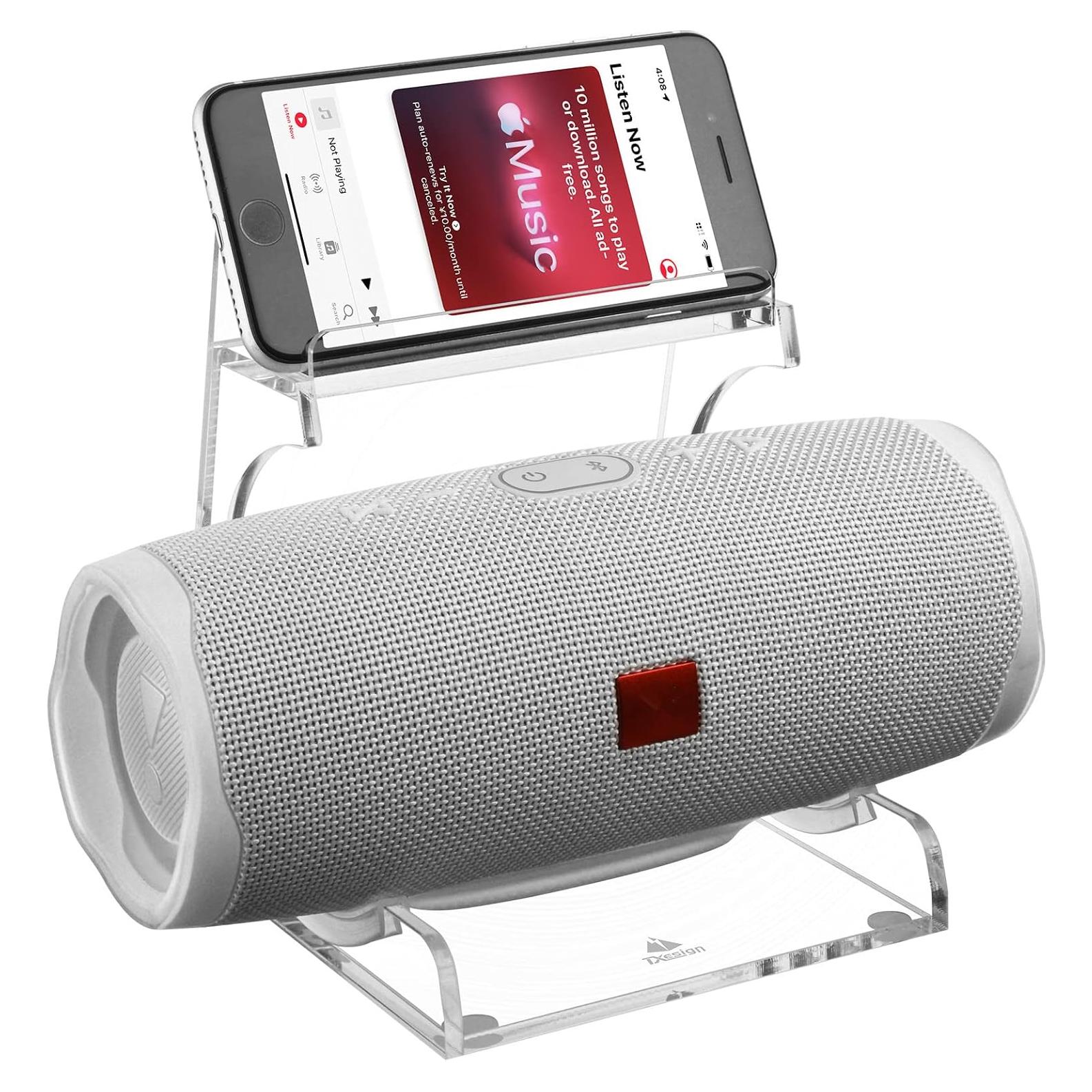 Soporte Acrílico TXEsign para Altavoz JBL y Smartphone Transparente