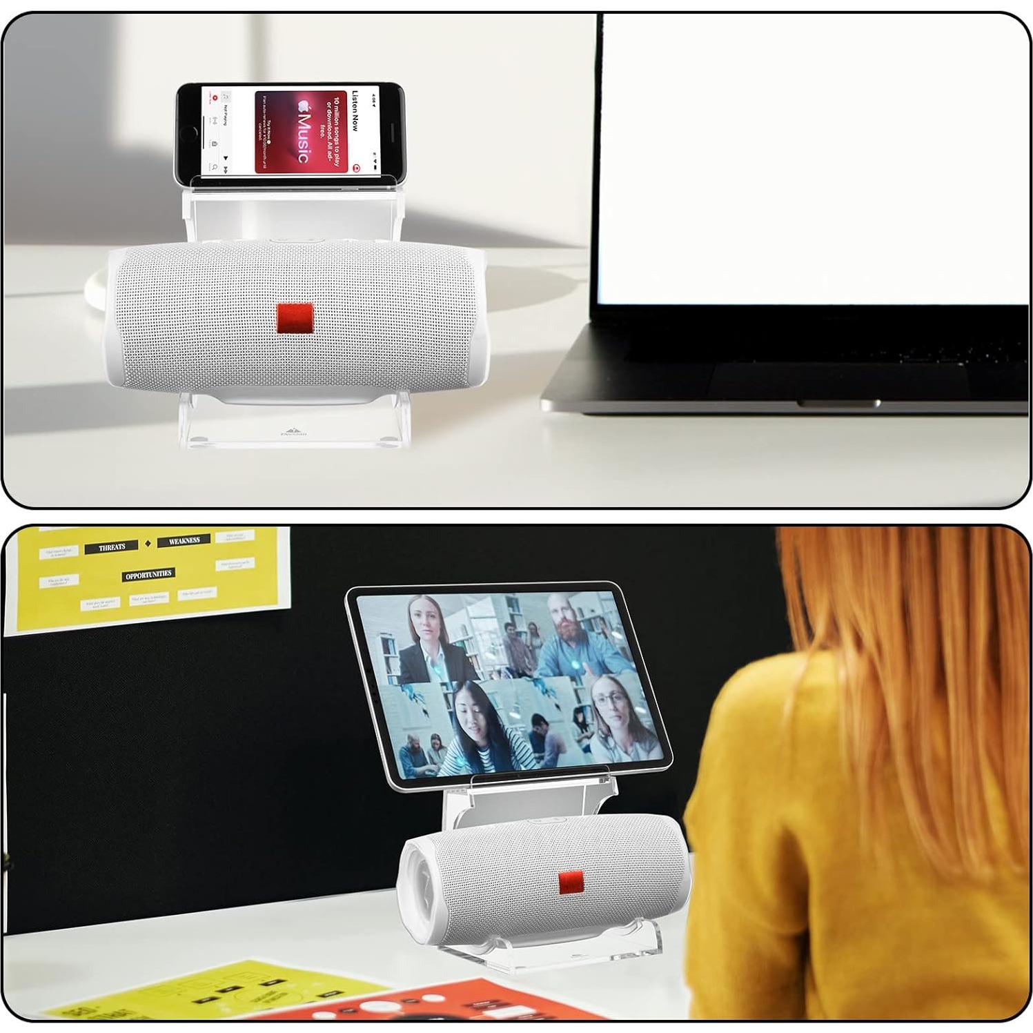 Soporte Acrílico TXEsign para Altavoz JBL y Smartphone Transparente