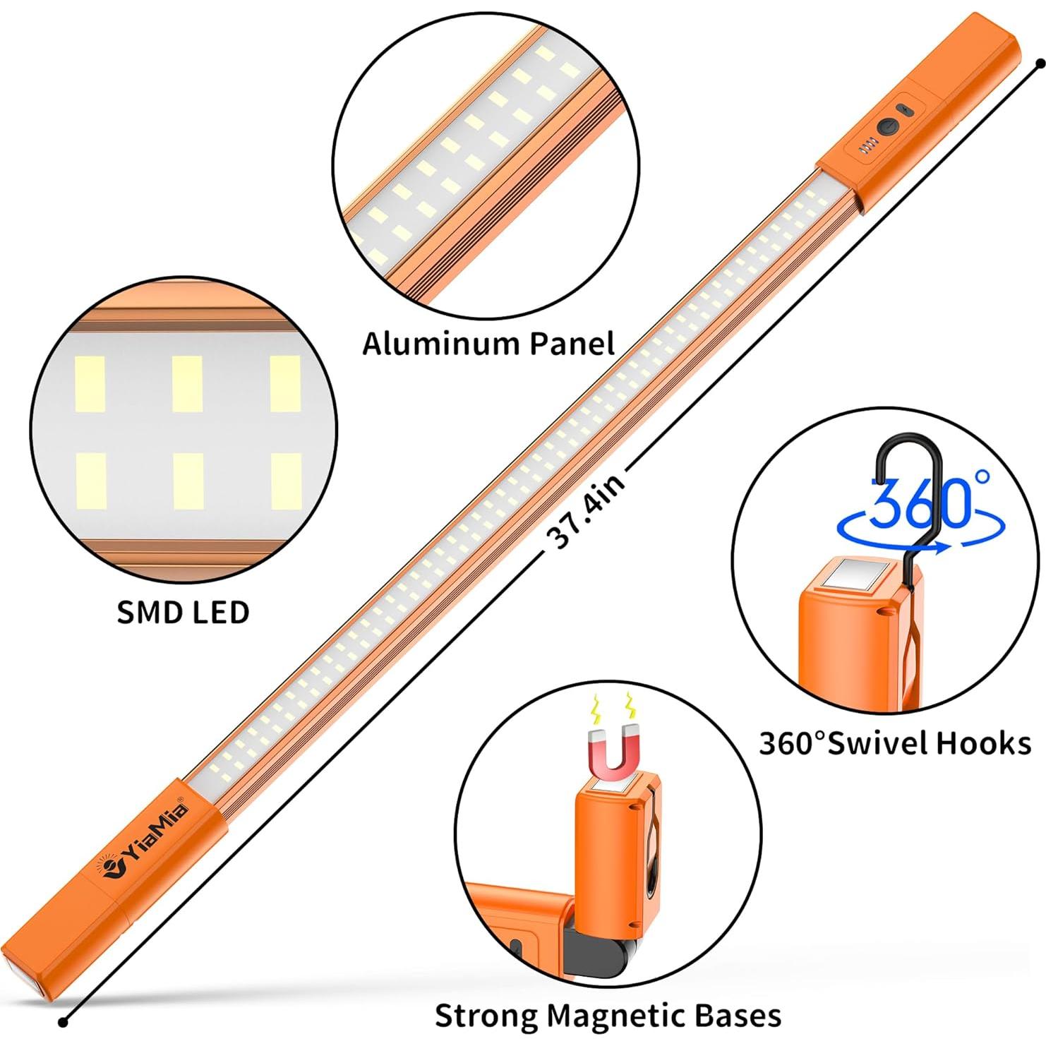 Luz de Trabajo Inalámbrica YiaMia LED139 95cm 3000LM Recargable