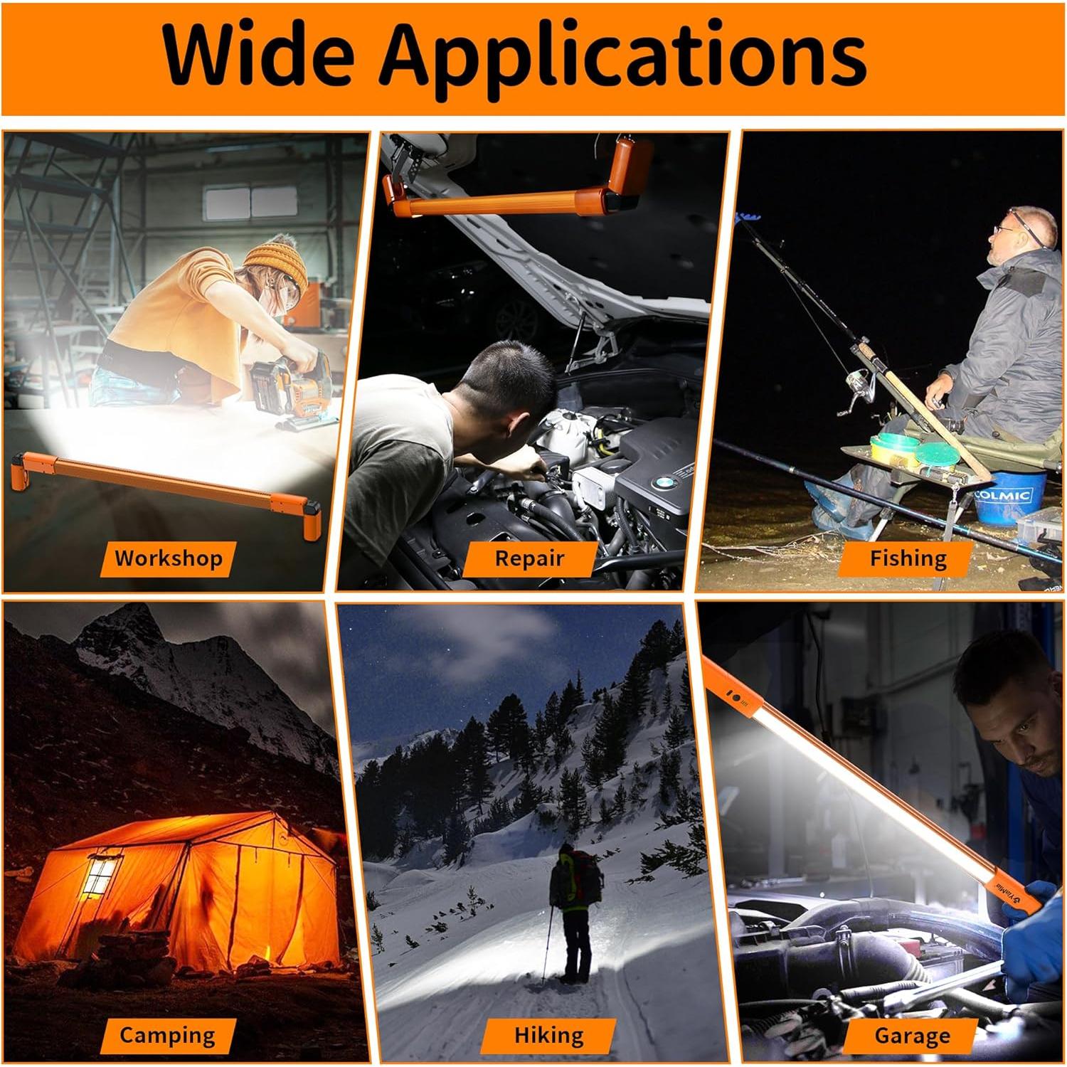 Luz de Trabajo Inalámbrica YiaMia LED139 95cm 3000LM Recargable