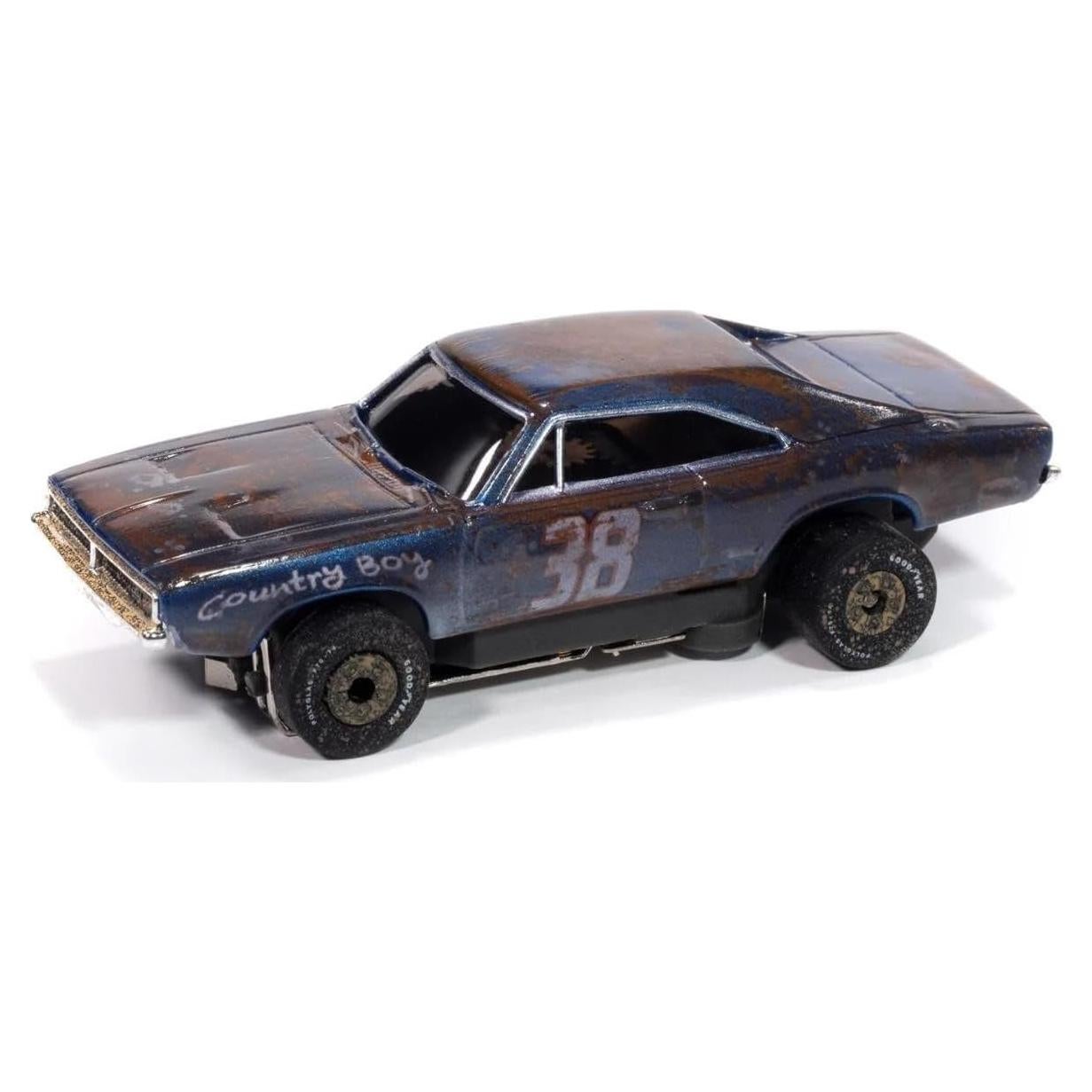 Auto World Thunderjet 1969 Dodge Charger Azul Escala HO 1:64