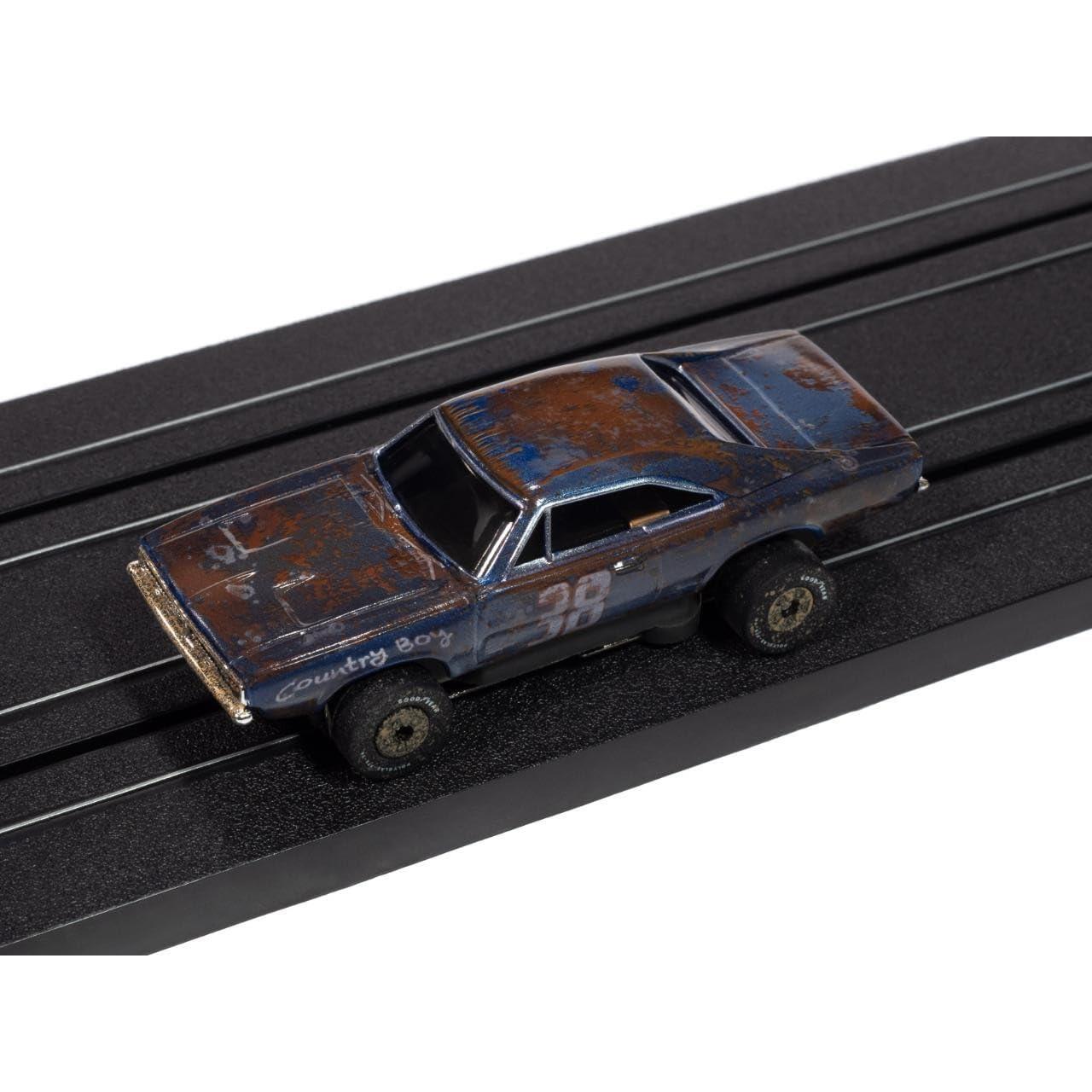 Auto World Thunderjet 1969 Dodge Charger Azul Escala HO 1:64