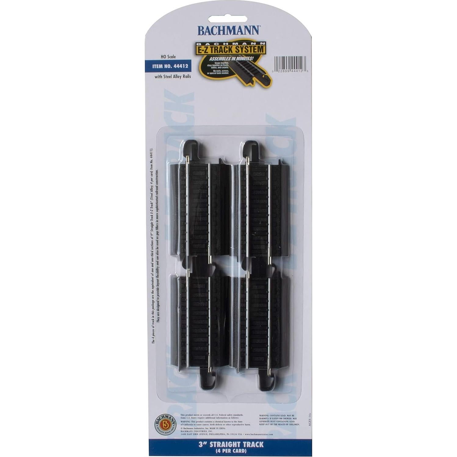 Riel Recto E-Z Track Bachmann 22.86 cm Aleación Acero HO