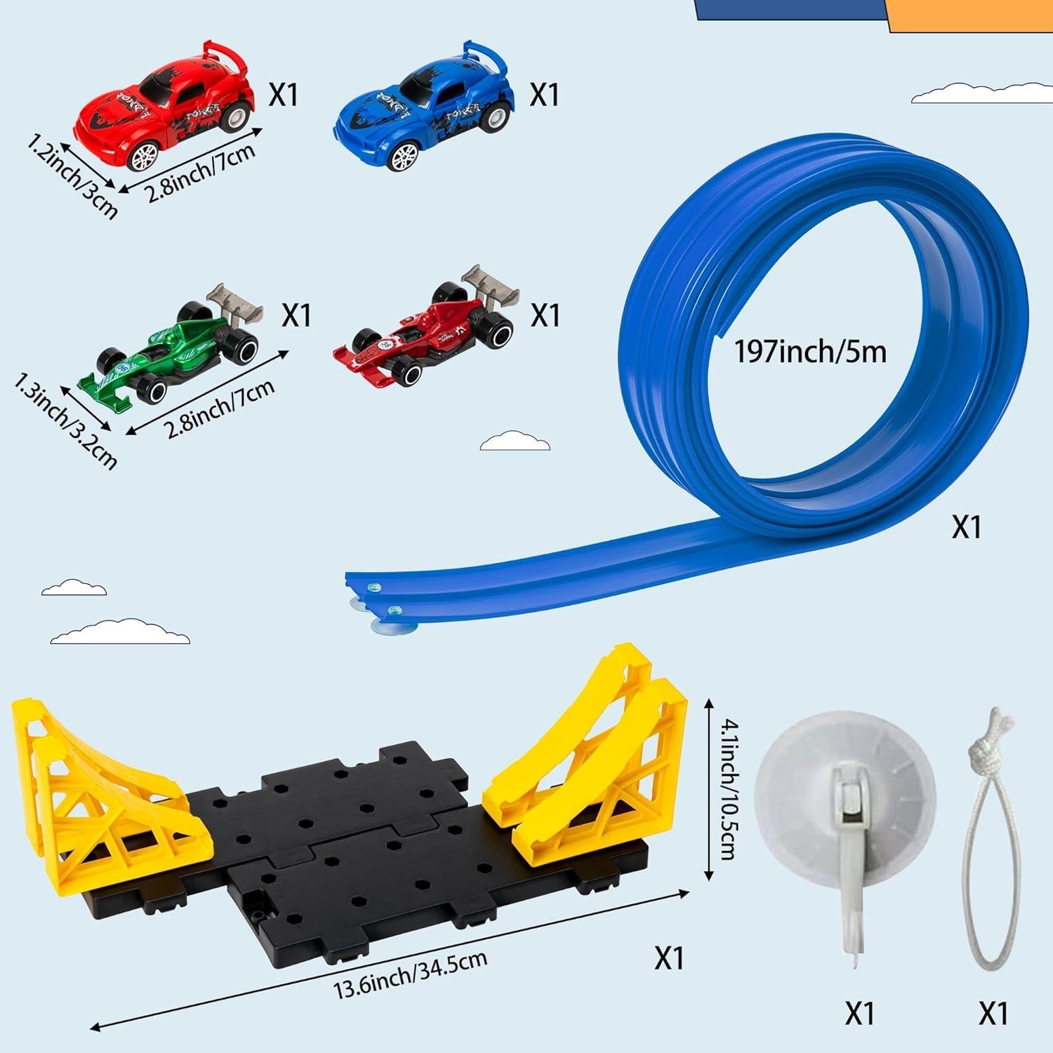 Juego de Pista de Carreras Flexible VERSRH 4.88m Azul