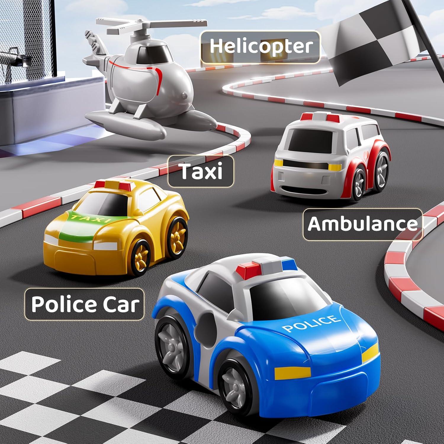 Pista de Carreras KIZONLY para Niños 3 a 8 Años con 3 Autos