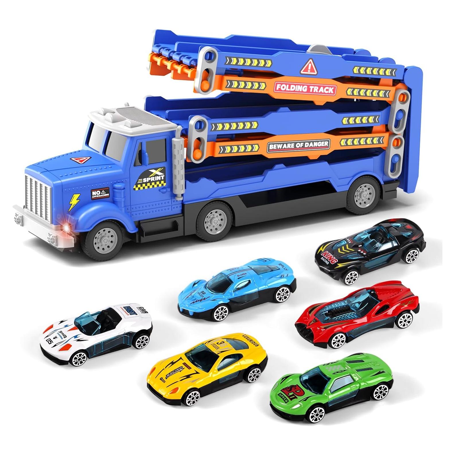 Juego de Pista de Carreras HONGTUO 139.7 cm con 6 Coches