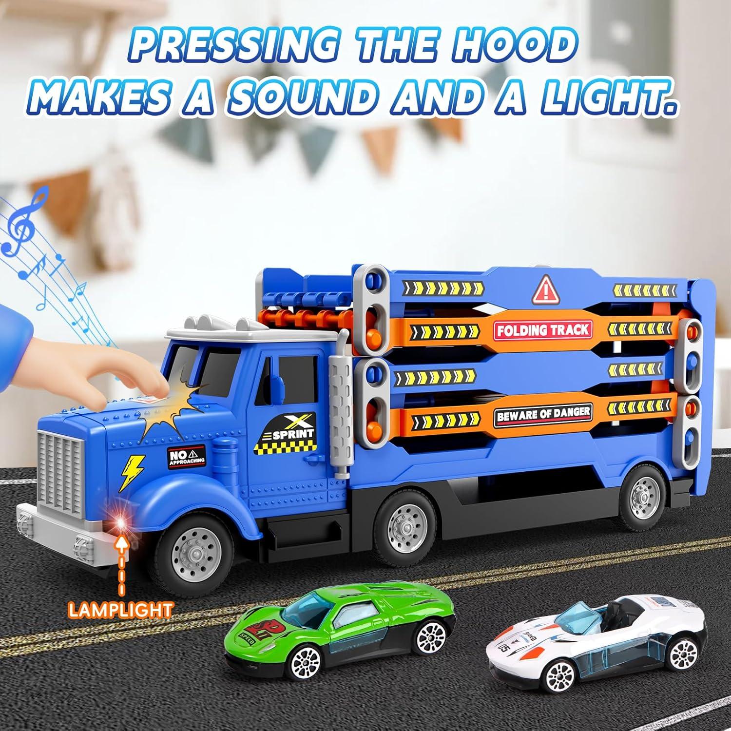 Juego de Pista de Carreras HONGTUO 139.7 cm con 6 Coches