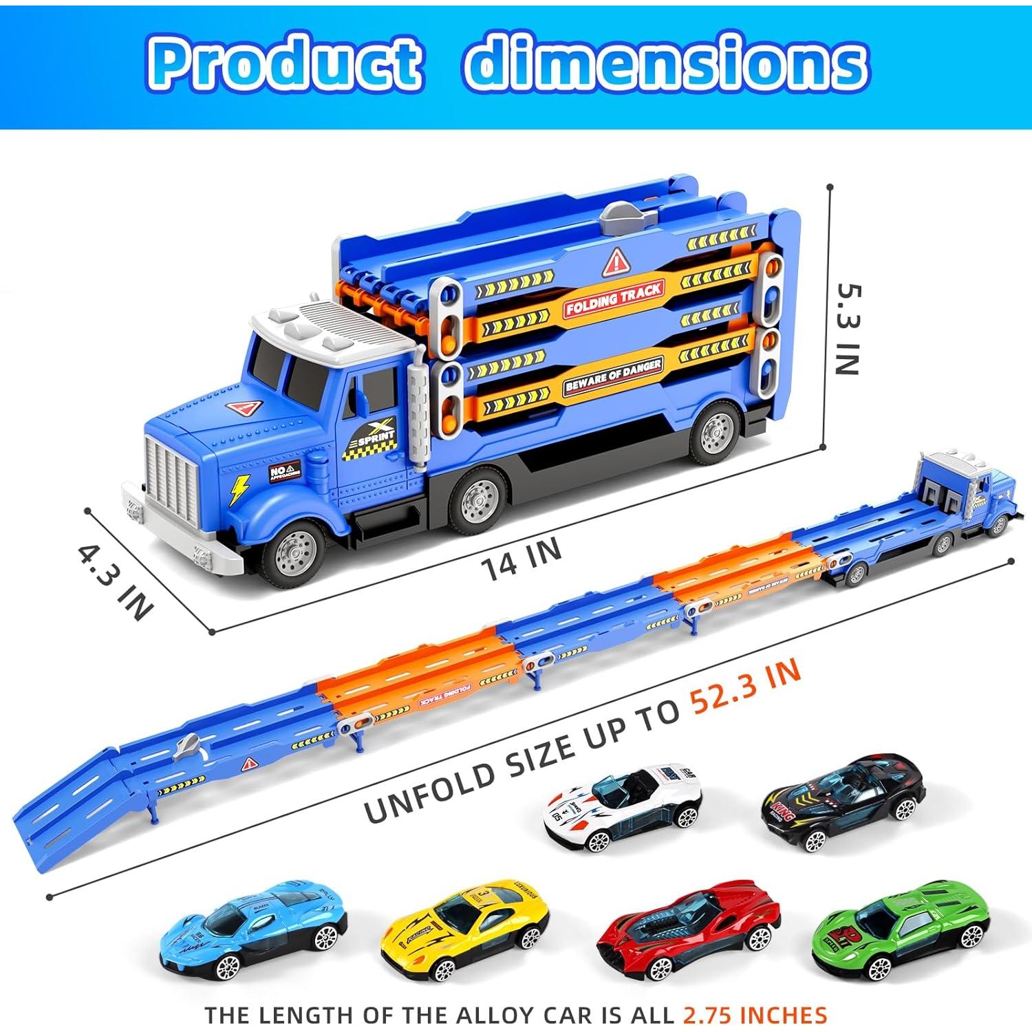 Juego de Pista de Carreras HONGTUO 139.7 cm con 6 Coches