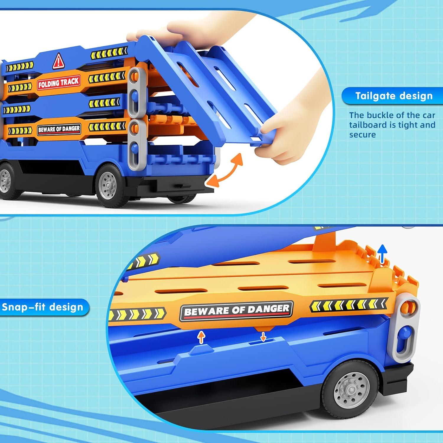 Juego de Pista de Carreras HONGTUO 139.7 cm con 6 Coches