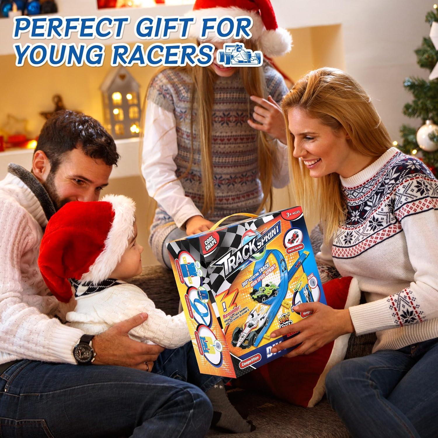 Pista de Carreras Flexible Liyauui 4 Autos Escala 1:64 4.5m