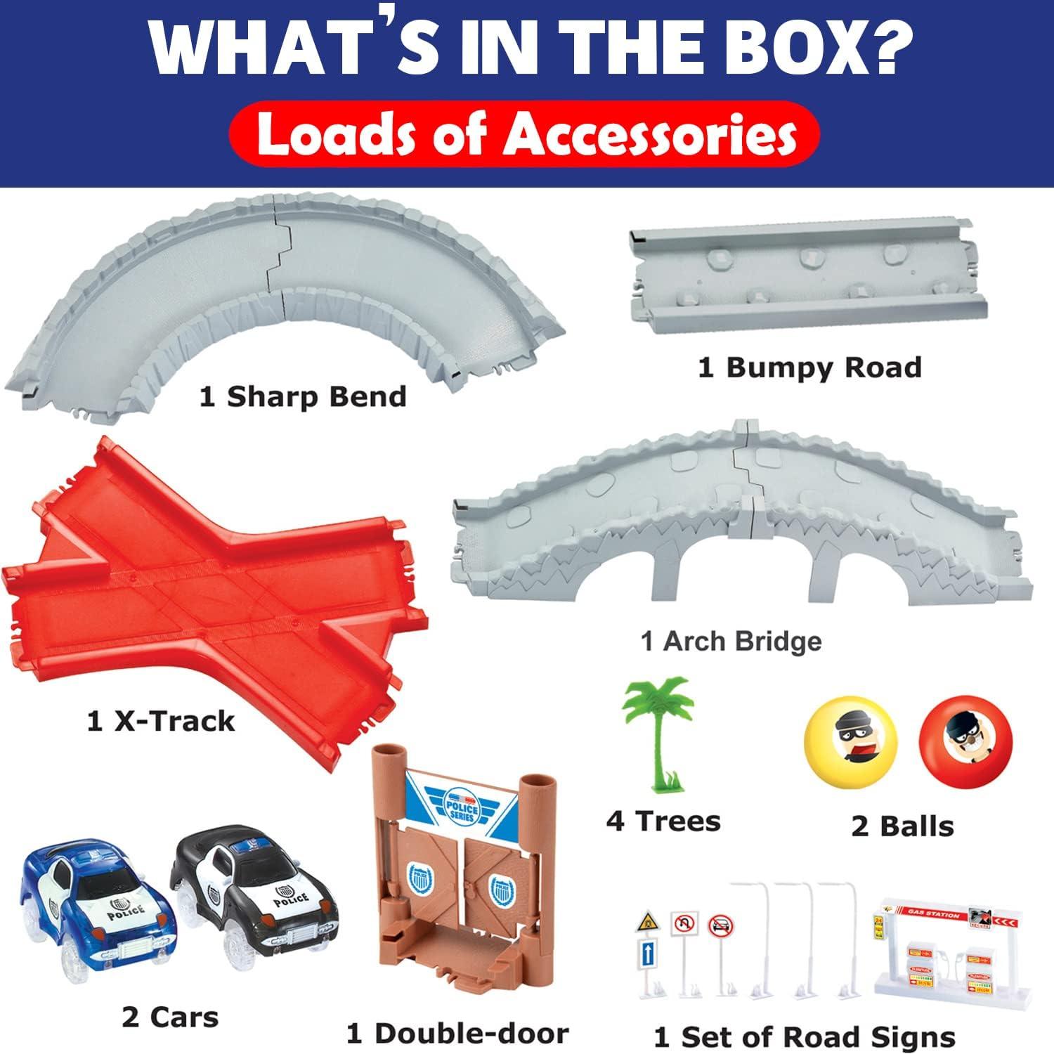 Pista Policial 142 Piezas Liberty Imports con Coches LED