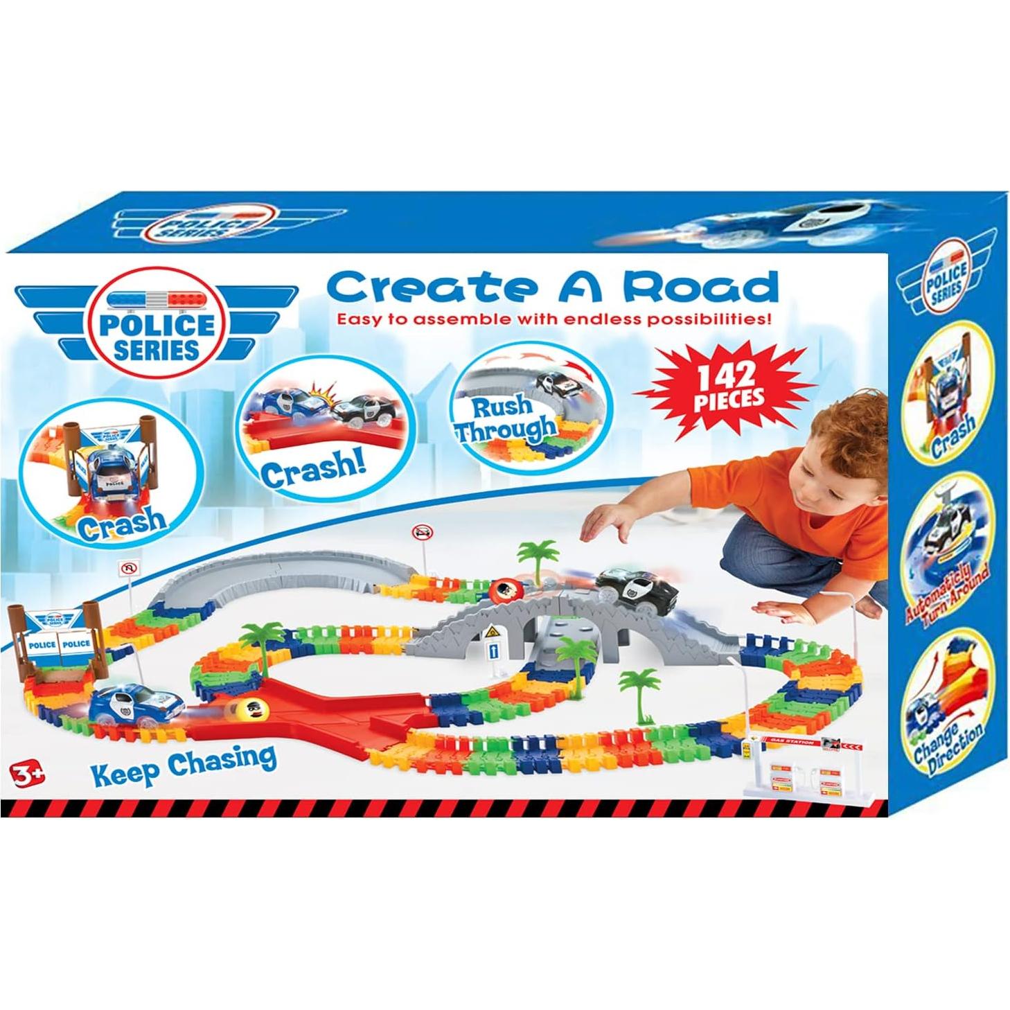 Pista Policial 142 Piezas Liberty Imports con Coches LED