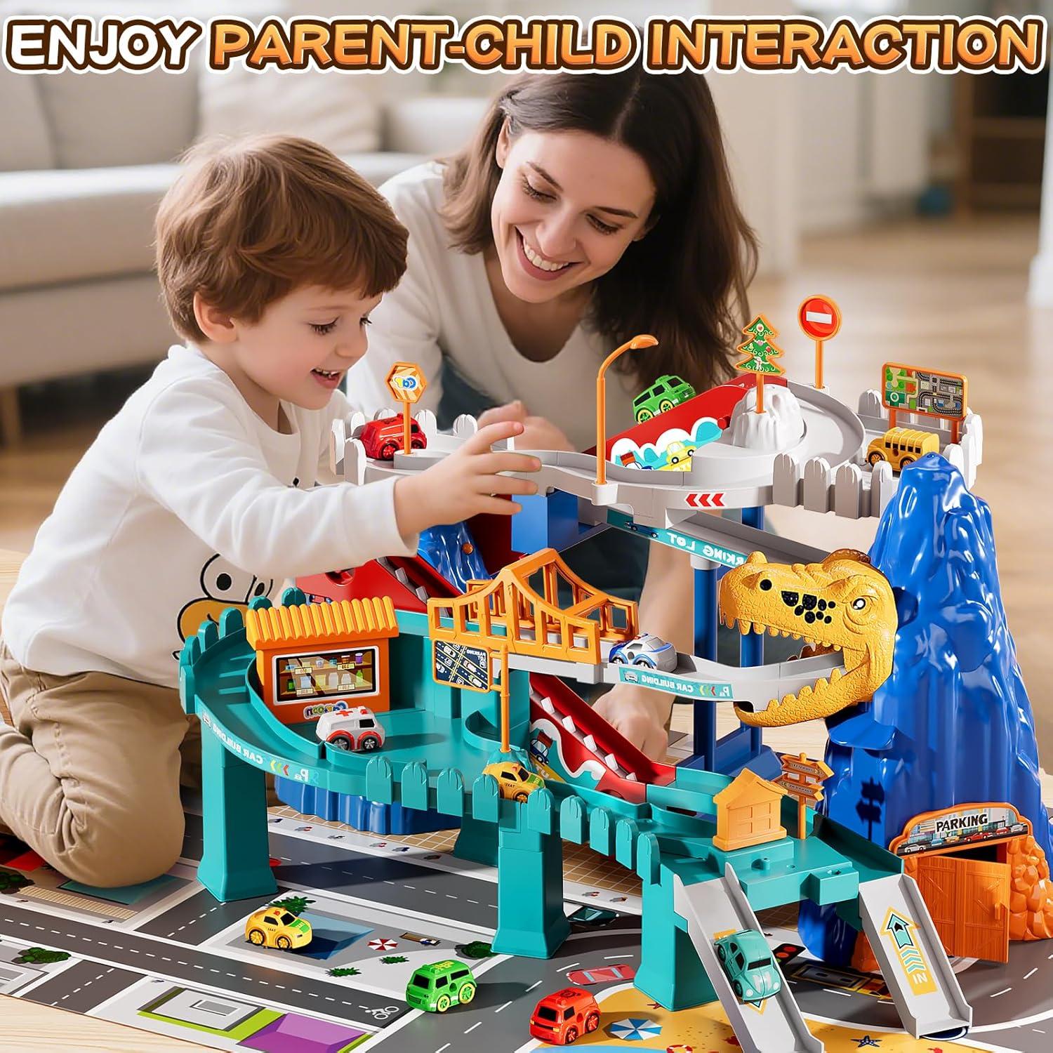 Set de Pistas de Carreras de Dinosaurios MSKOLER 29.5x16 cm