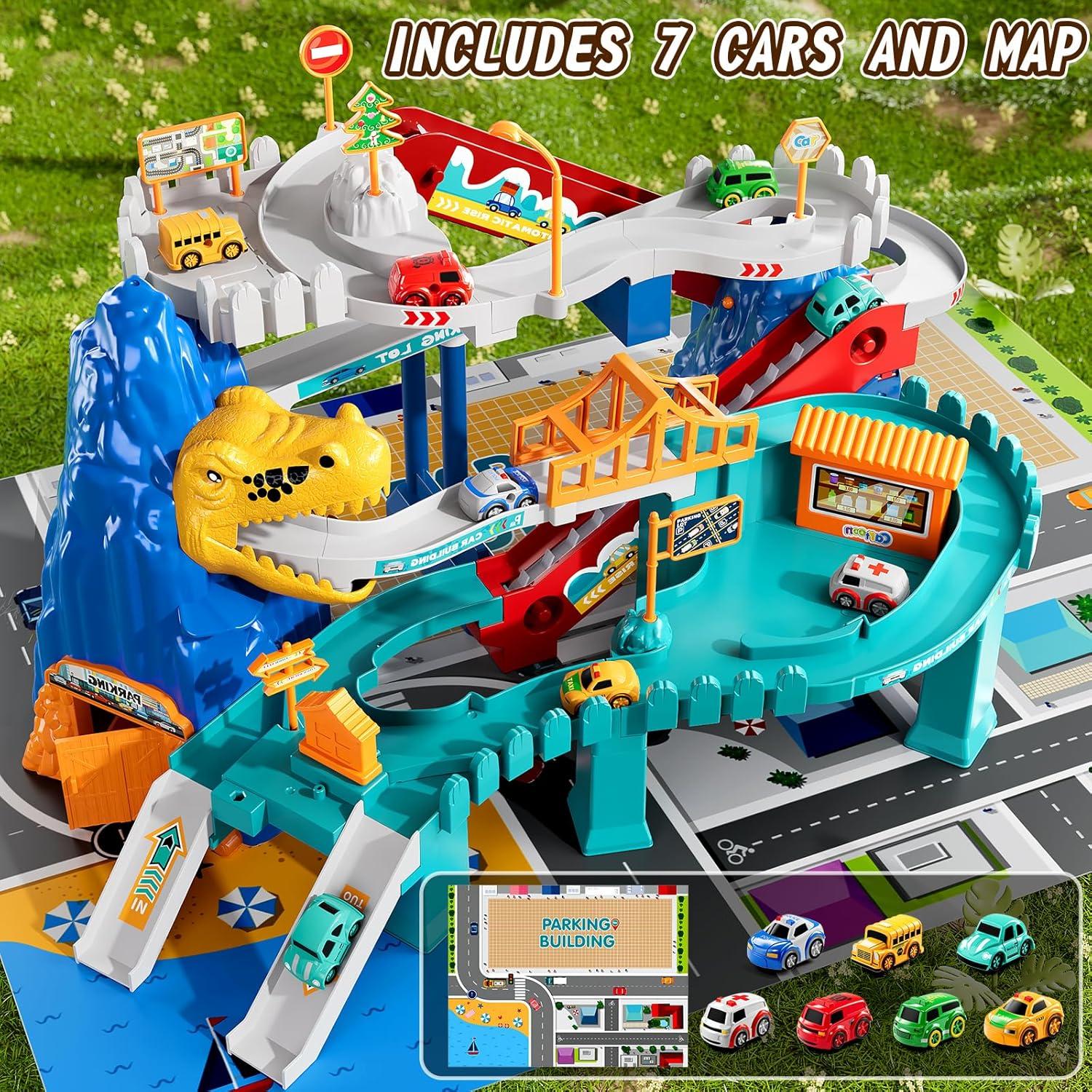 Set de Pistas de Carreras de Dinosaurios MSKOLER 29.5x16 cm