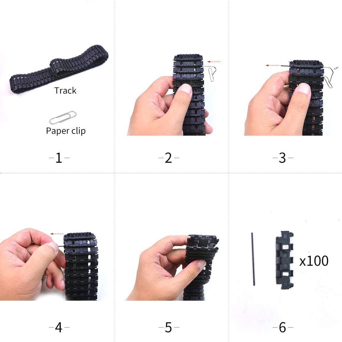 Kit de Ruedas Motrices y Orugas WiFi Robot 95cm DIY