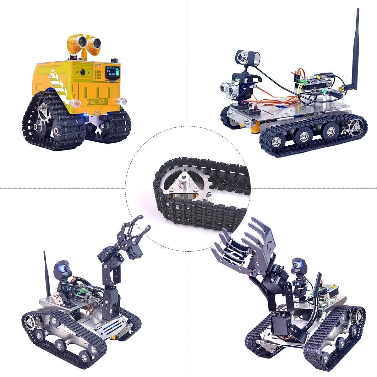 Kit de Ruedas Motrices y Orugas WiFi Robot 95cm DIY