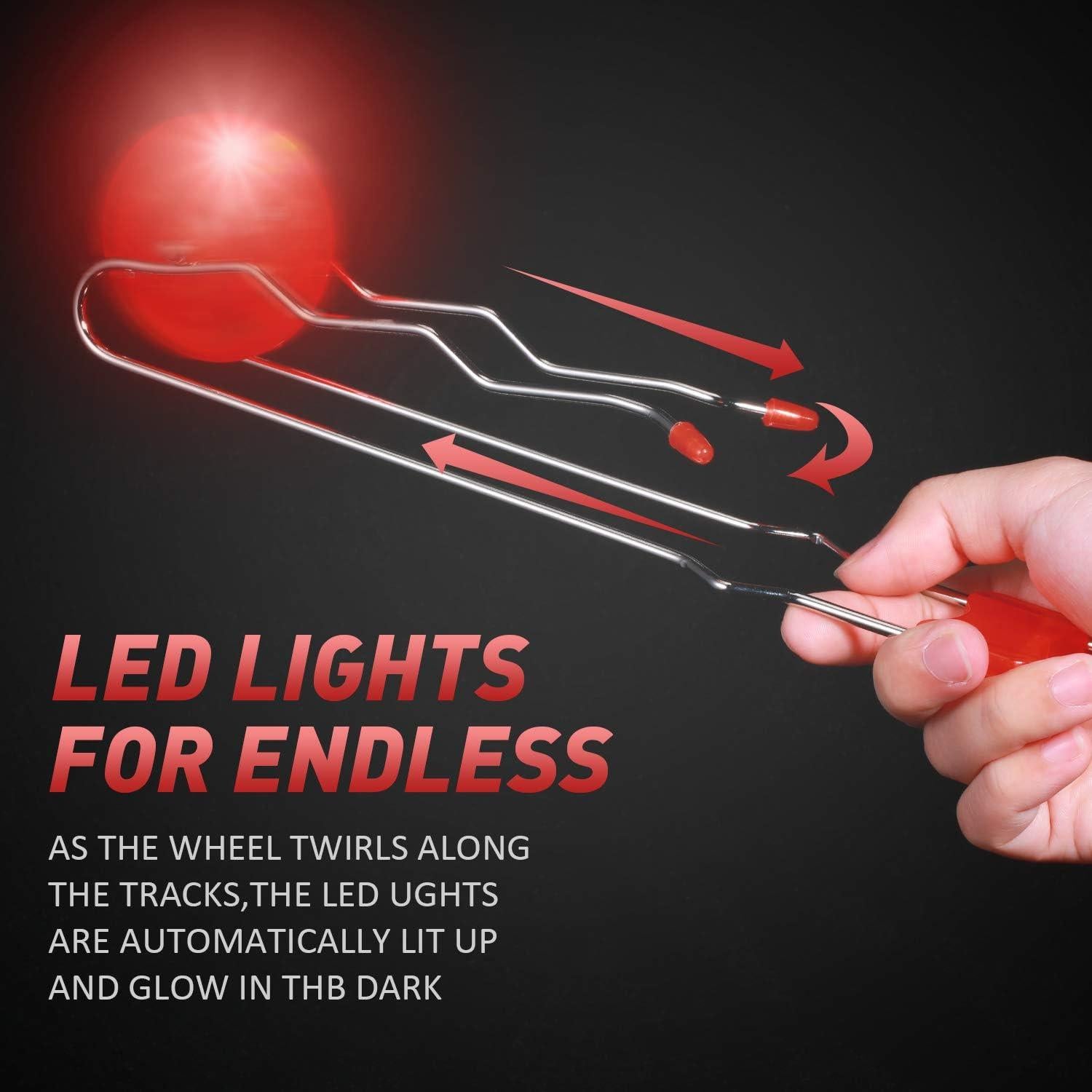 Gejoy Ruedas Giroscópicas Magnéticas Iluminadas 4 Pcs