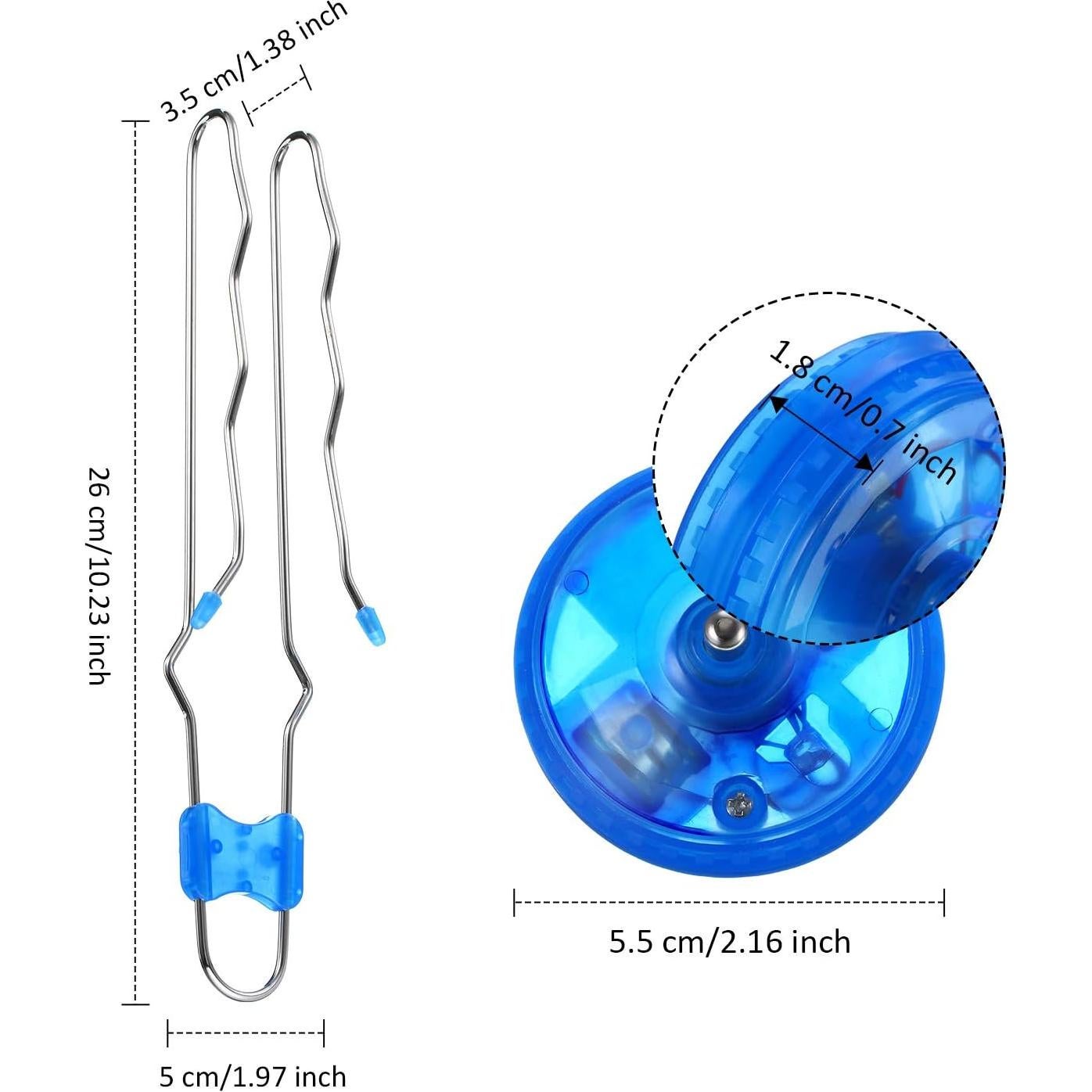 Gejoy Ruedas Giroscópicas Magnéticas Iluminadas 4 Pcs