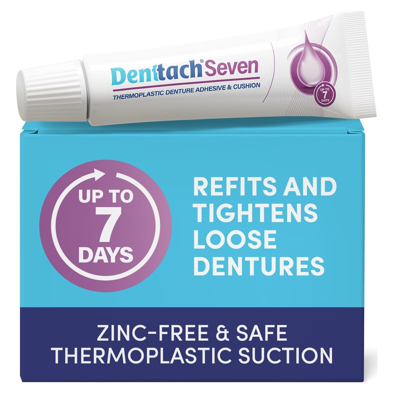 Adhesivo para Dentaduras Denttach Seven, Termoplástico, 1 Unidad