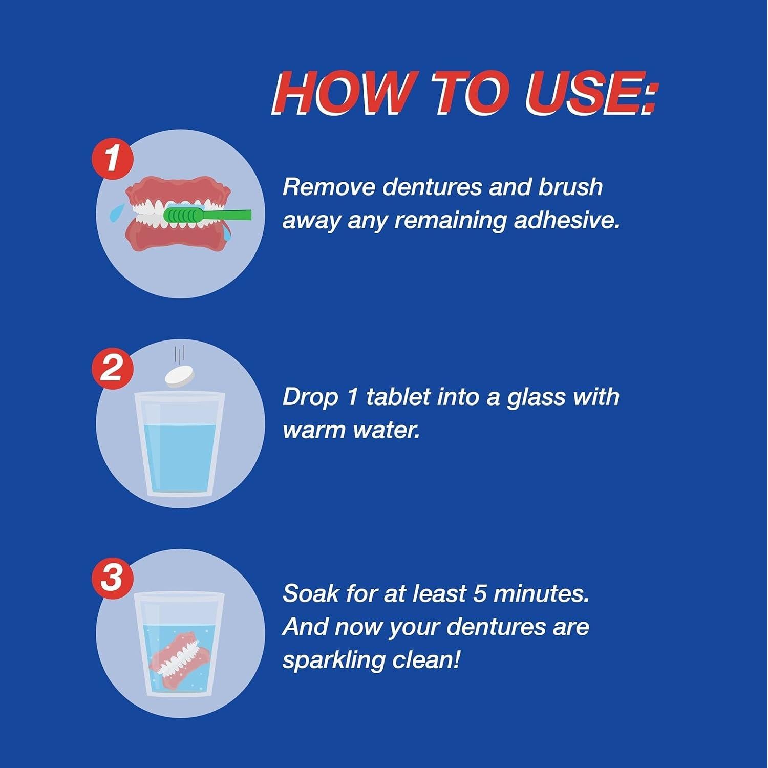 Tabletas de Limpieza para Dentaduras 32 Unidades - Austria