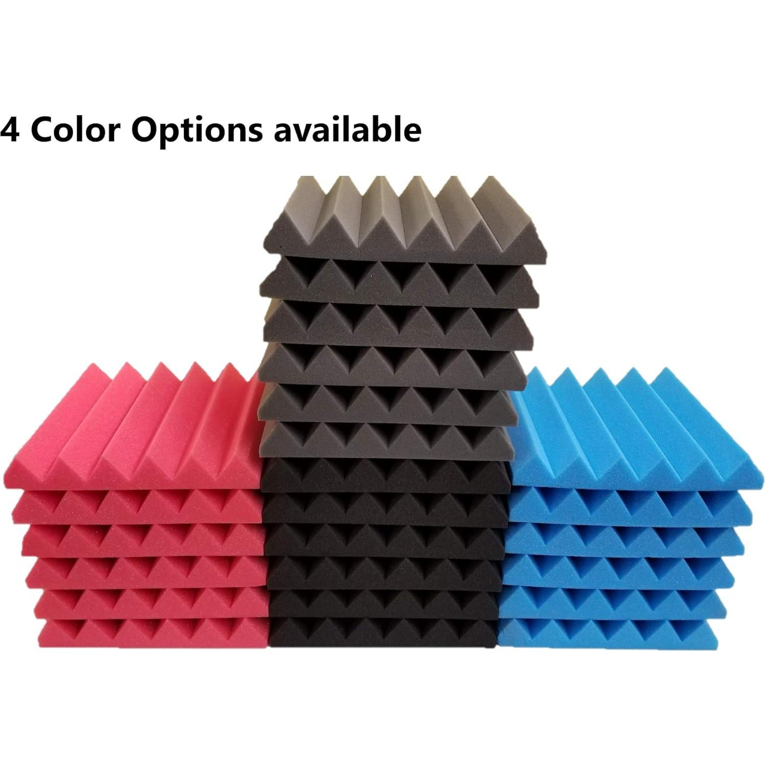 Paneles de espuma acústica Bookishbunny 12 paquetes 30.48x30.48cm