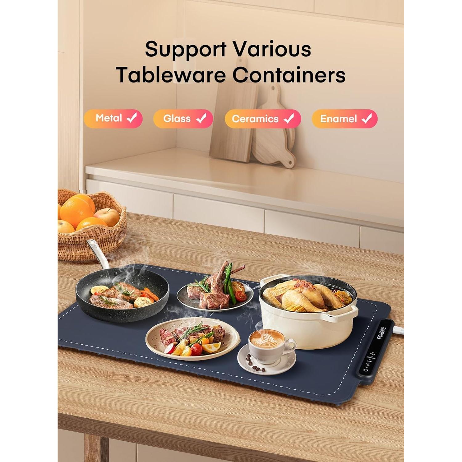 Manta Calentadora FOHERE 250W Silicona Grado Alimenticio Azul