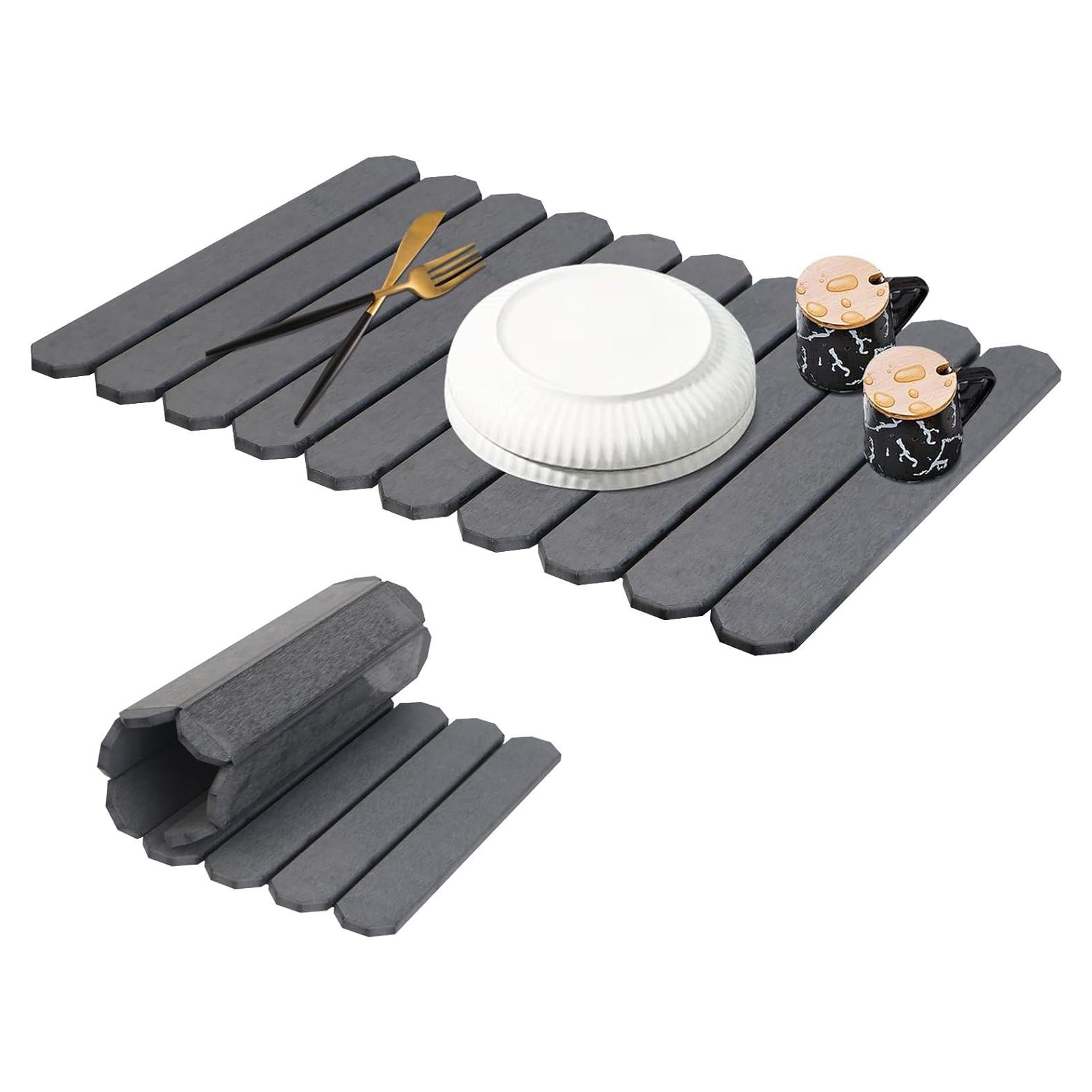 Alfombrilla de Secado de Piedra Diatomácea Lacwabvh 61x41cm Gris