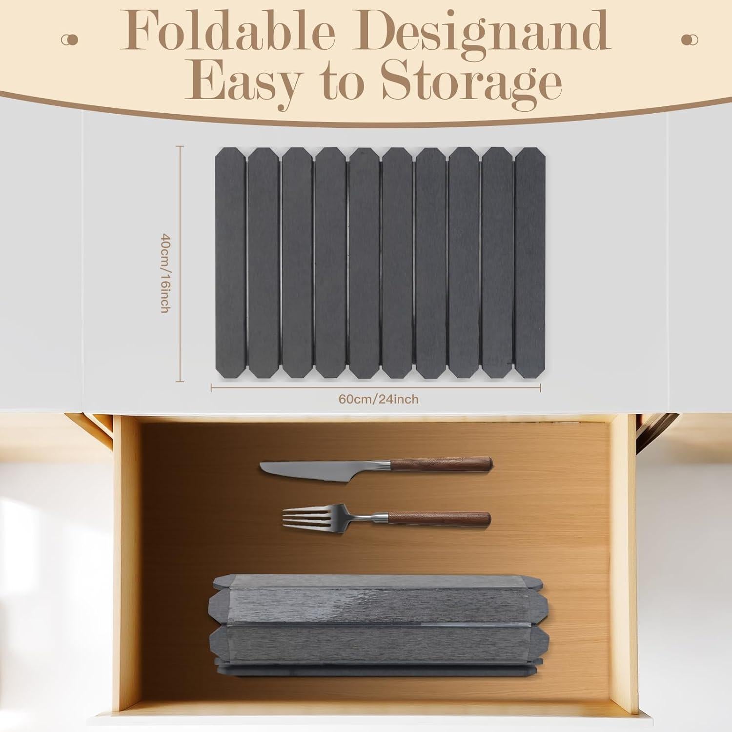 Alfombrilla de Secado de Piedra Diatomácea Lacwabvh 61x41cm Gris