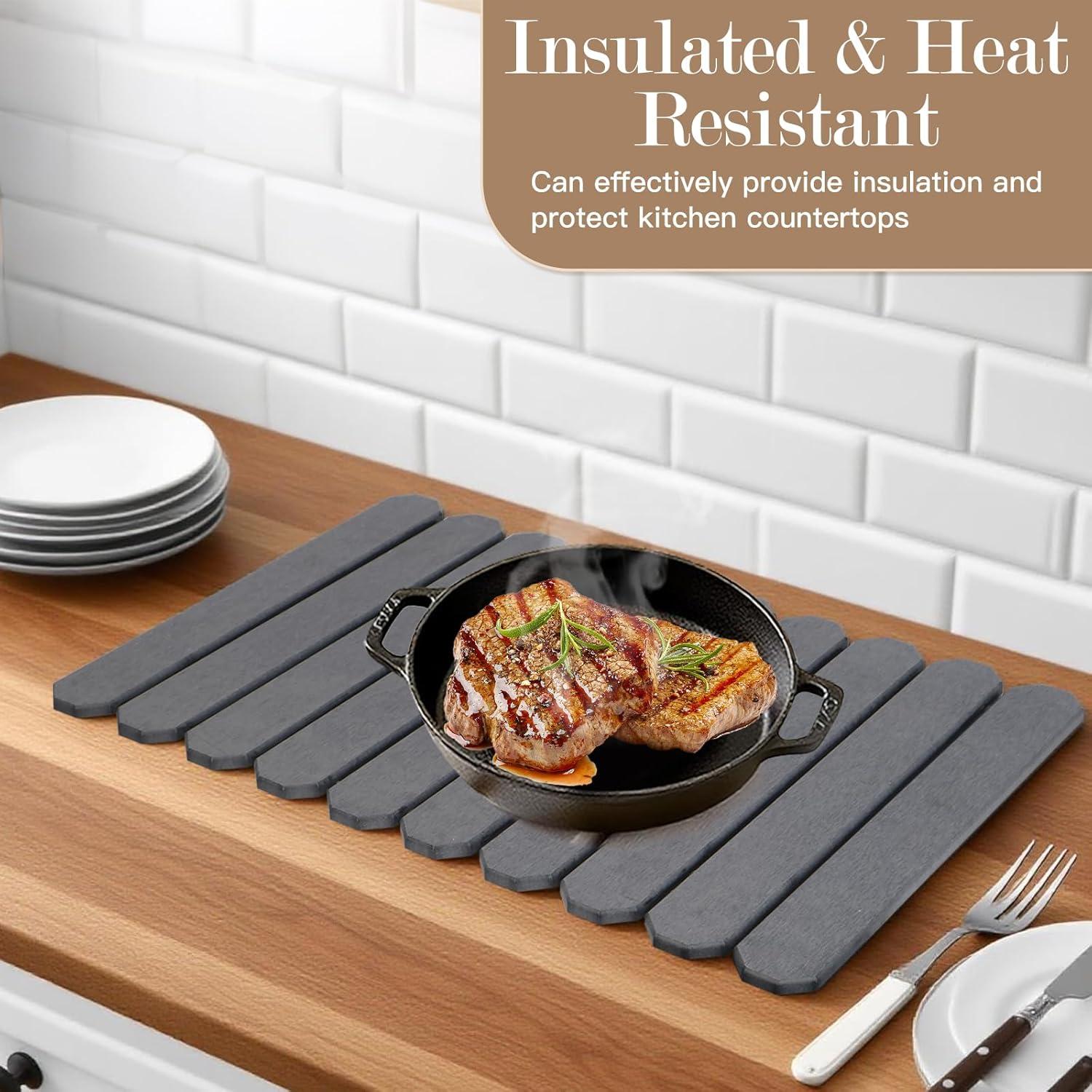 Alfombrilla de Secado de Piedra Diatomácea Lacwabvh 61x41cm Gris