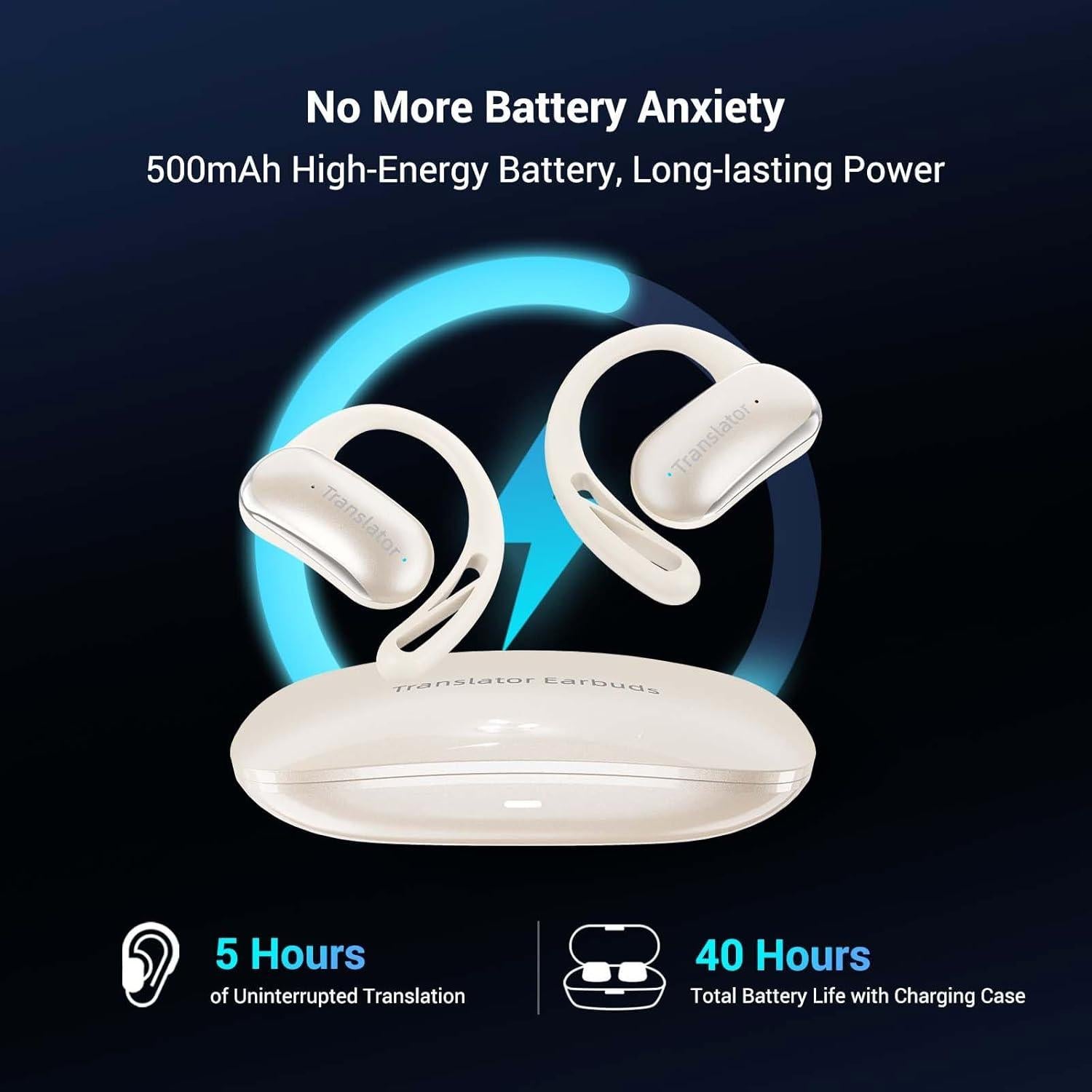 Auriculares Traductores Wooask F56 AI 144 Idiomas Beige