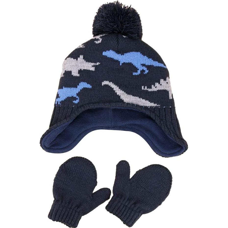 Conjunto Gorro y Guantes Invierno Niños - 100% Algodón/Acrílico