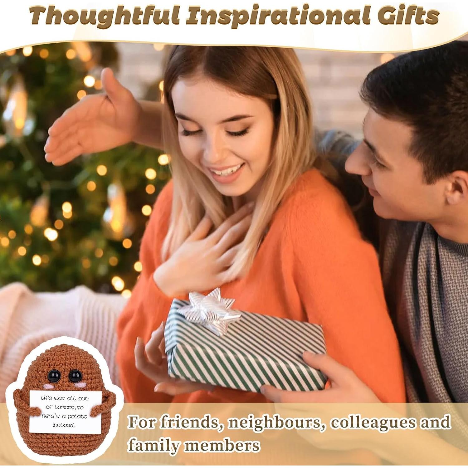 Mini Patata de Crochet Maziky con Tarjetas de Afirmaciones 8.5x7cm