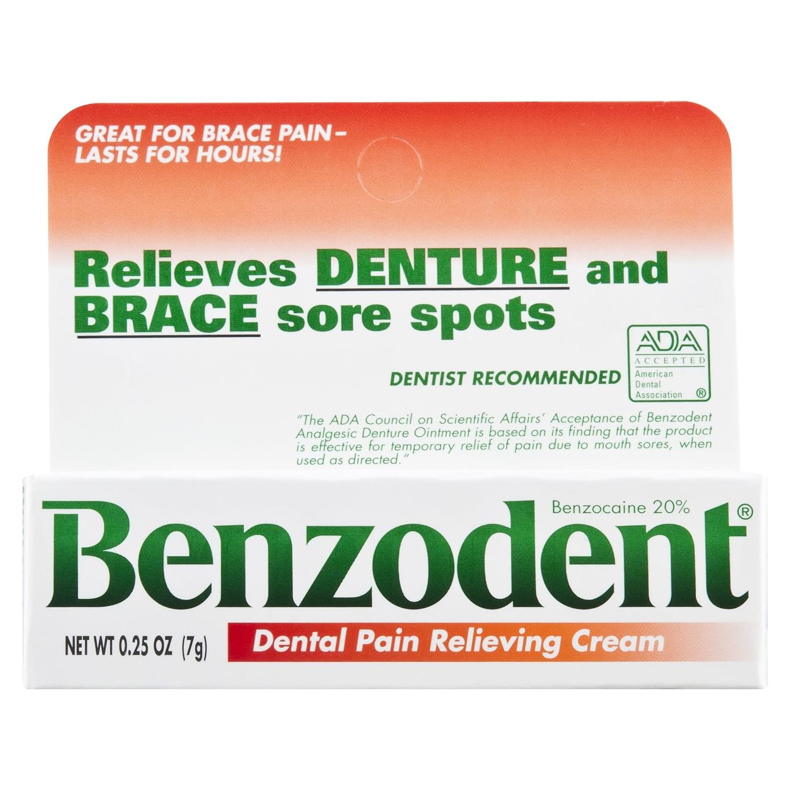 Crema Analgésica Dental Benzodent 20% Benzocaína 7.09g