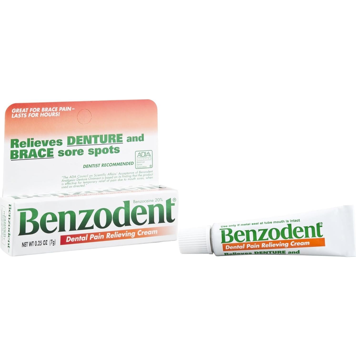 Crema Analgésica Dental Benzodent 20% Benzocaína 7.09g