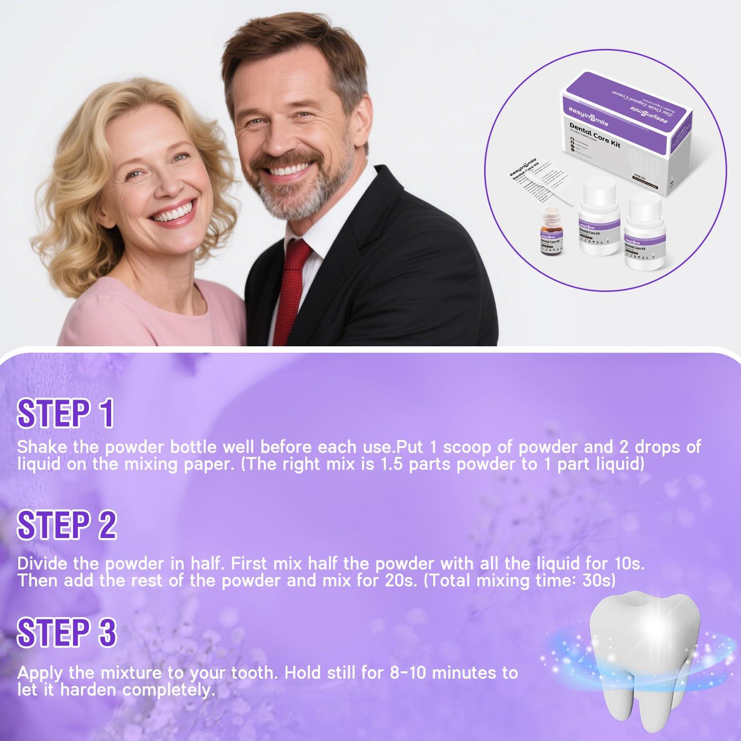 Kit de Reparación Dental Temporal Jinestune 10g x2 + 6ml