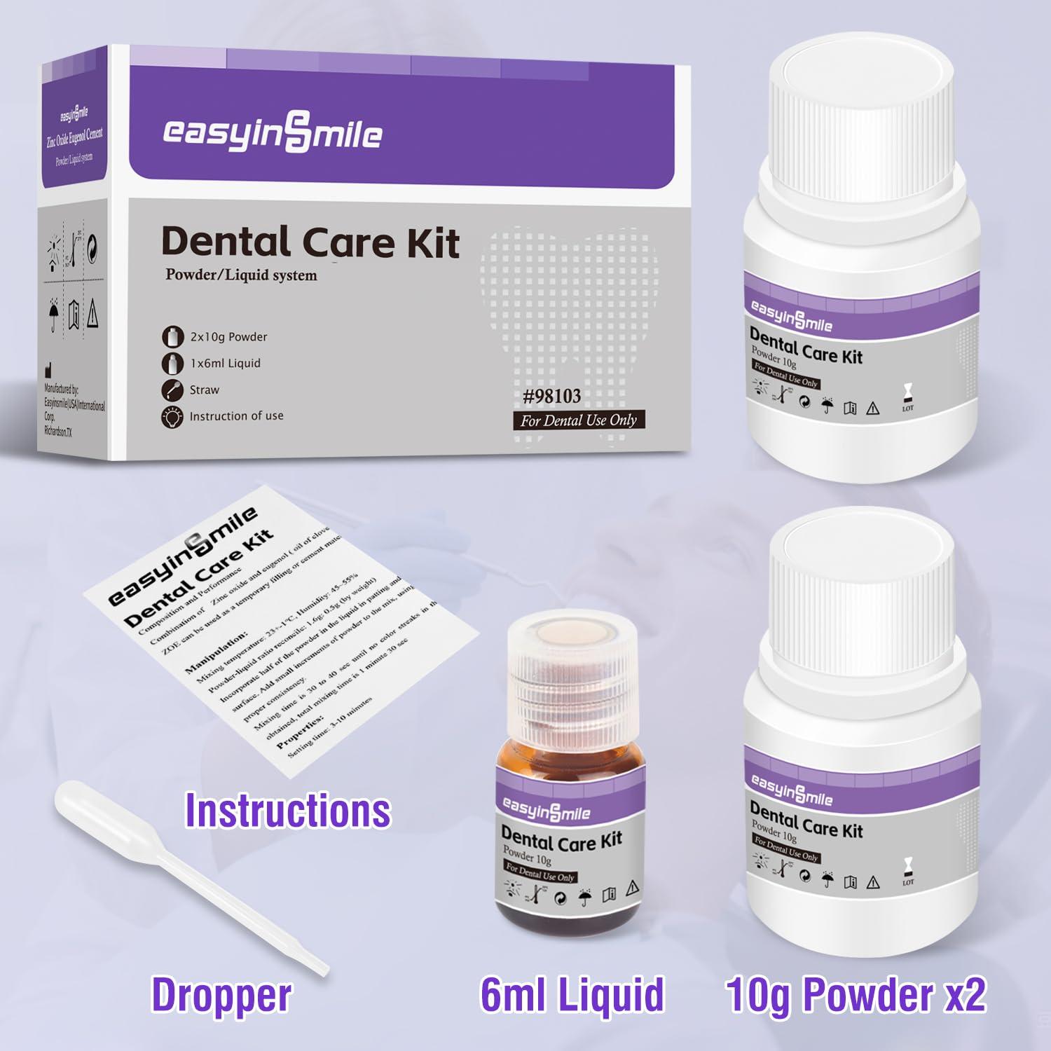 Kit de Reparación Dental Temporal Jinestune 10g x2 + 6ml