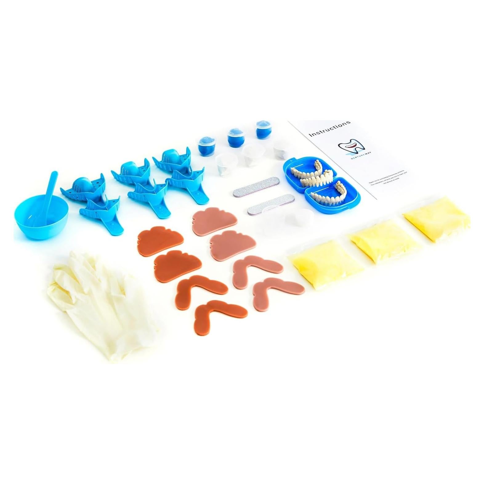 Kit de Dentaduras DIY DENTUREWAY - 3 Juegos de Dientes Falsos