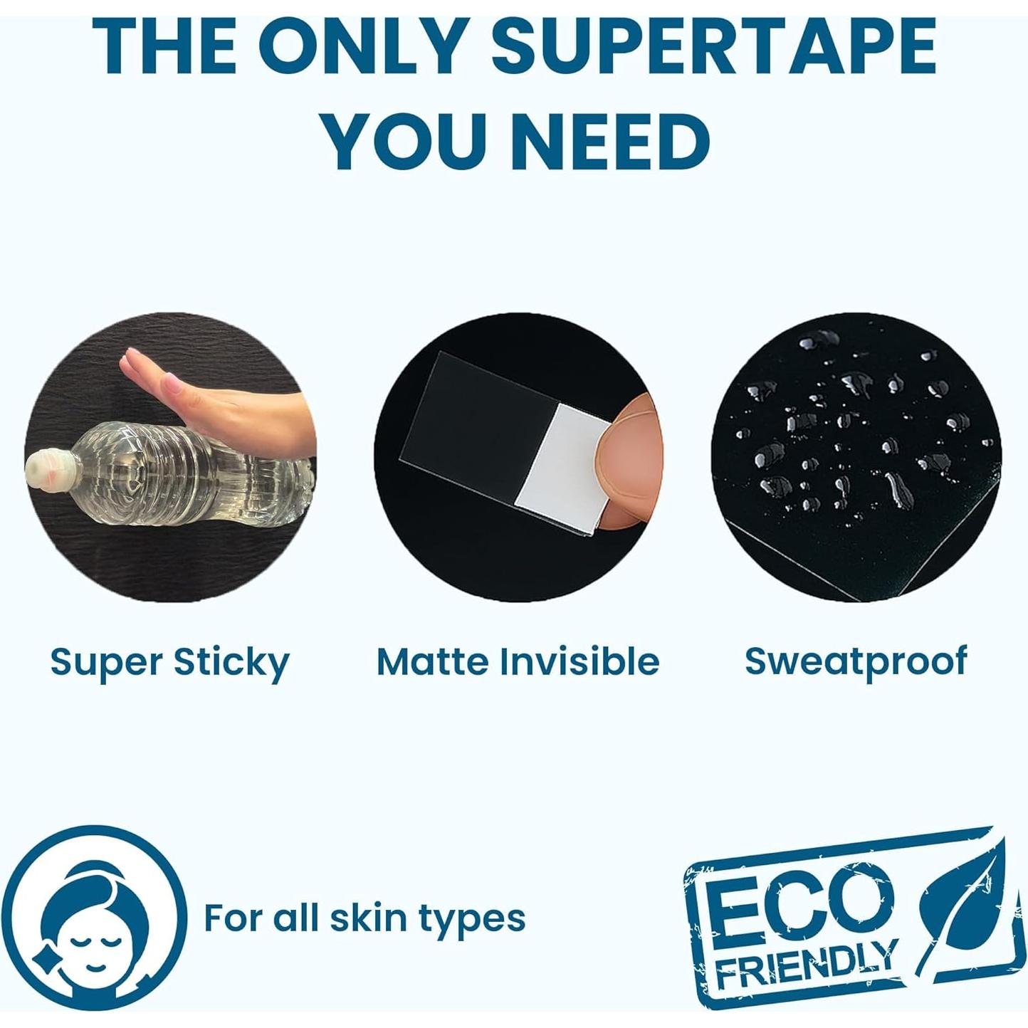 Cinta de Encaje Doble Cara SUPERTAPE 36 Piezas 7x3cm