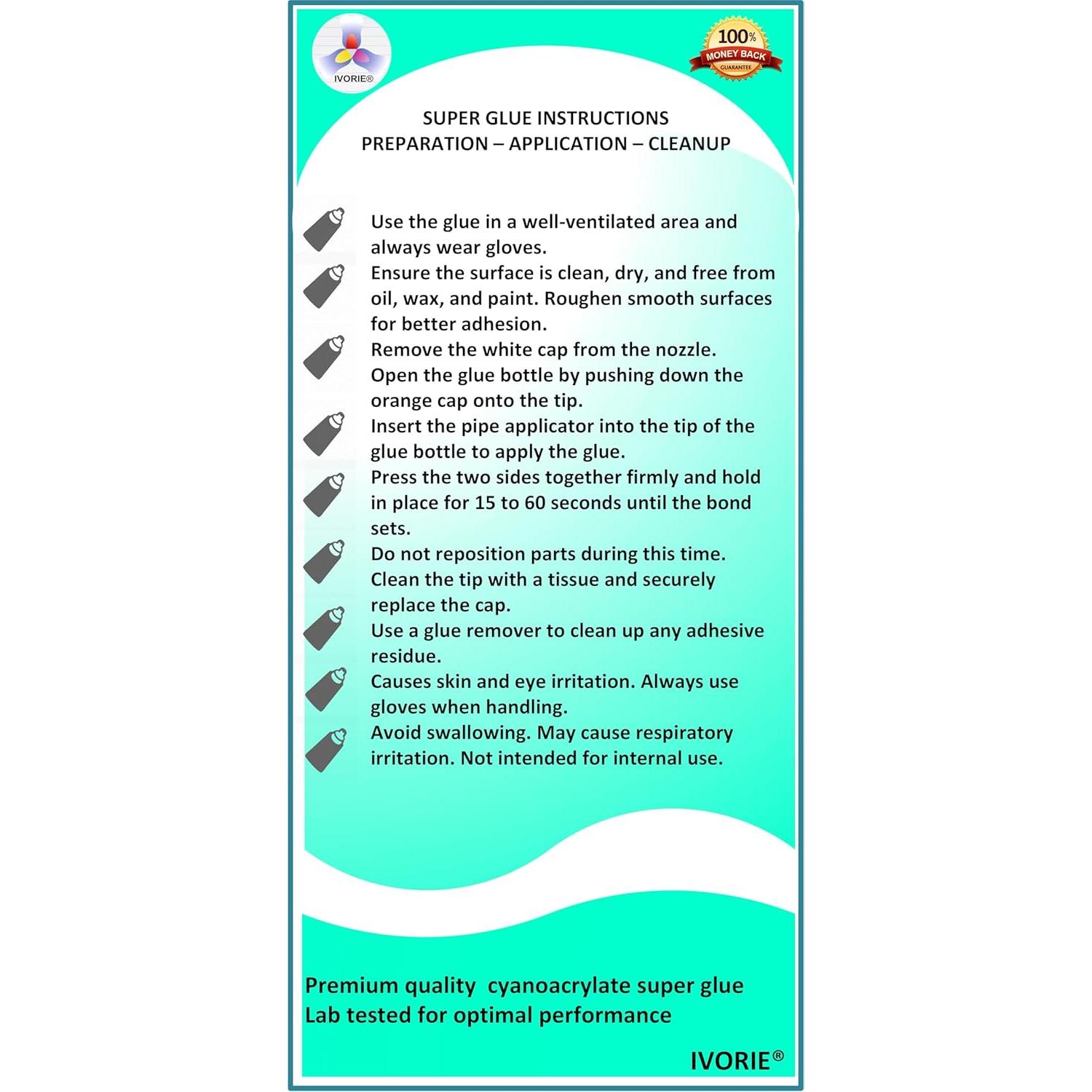 Pegamento Super Adhesivo Acrílico IVORIE 20g para Laboratorio Dental