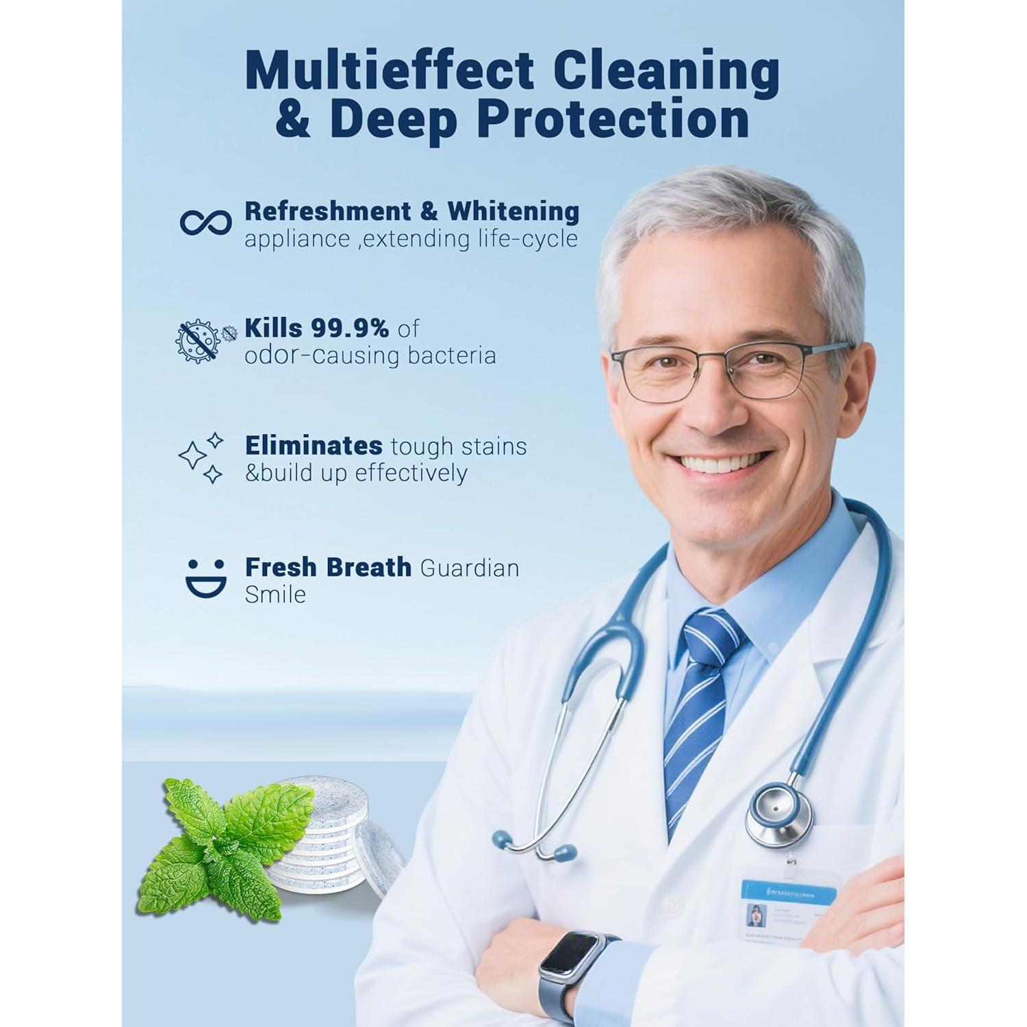 120 Tabletas Limpiadoras WRKLLY para Retenedores y Dentaduras