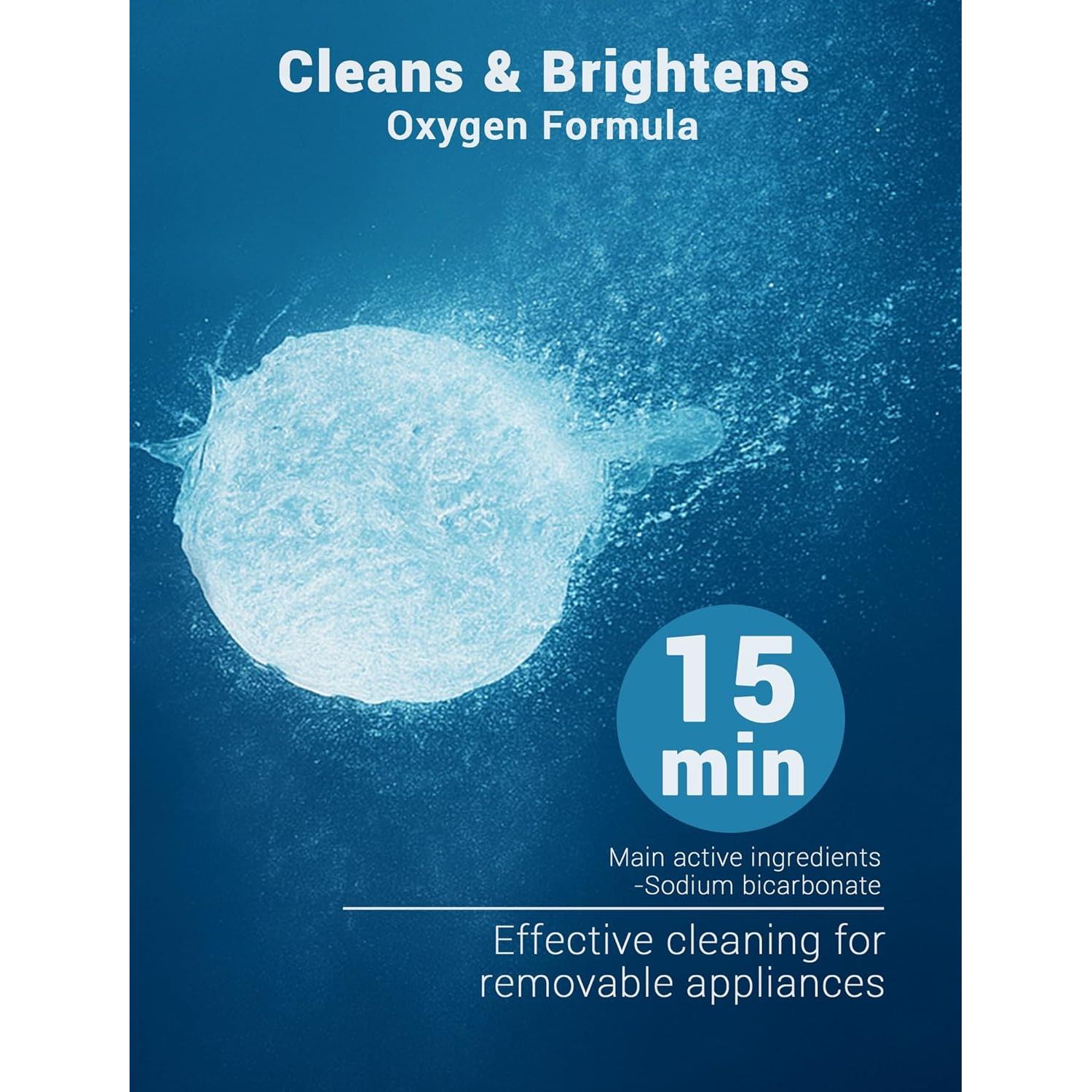 120 Tabletas Limpiadoras WRKLLY para Retenedores y Dentaduras