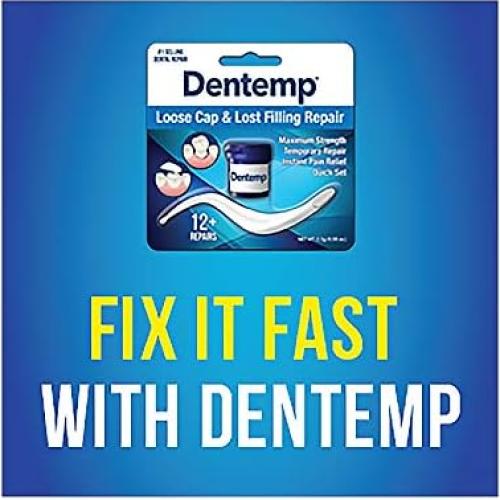 Cemento Dental Dentemp Reparación Rellenos y Coronas 6 Unidades